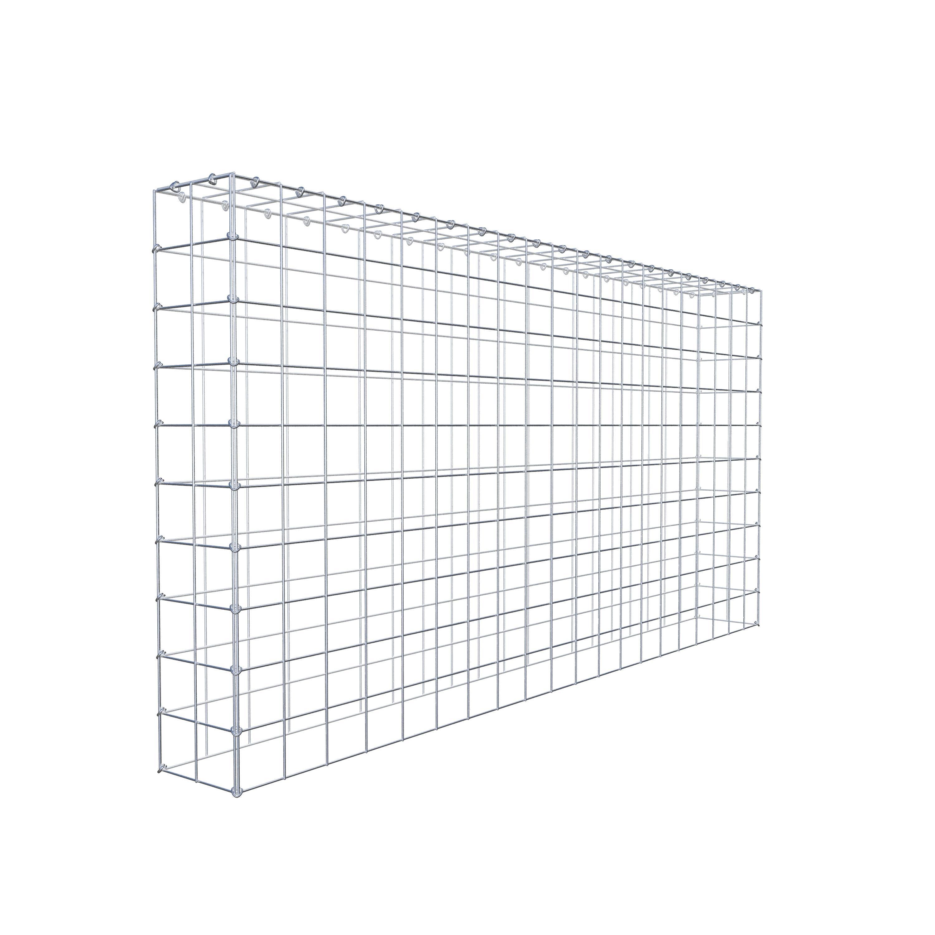 Monteret gabion type 3 200 cm x 100 cm x 20 cm (L x H x D), maskestørrelse 10 cm x 10 cm, C-ring