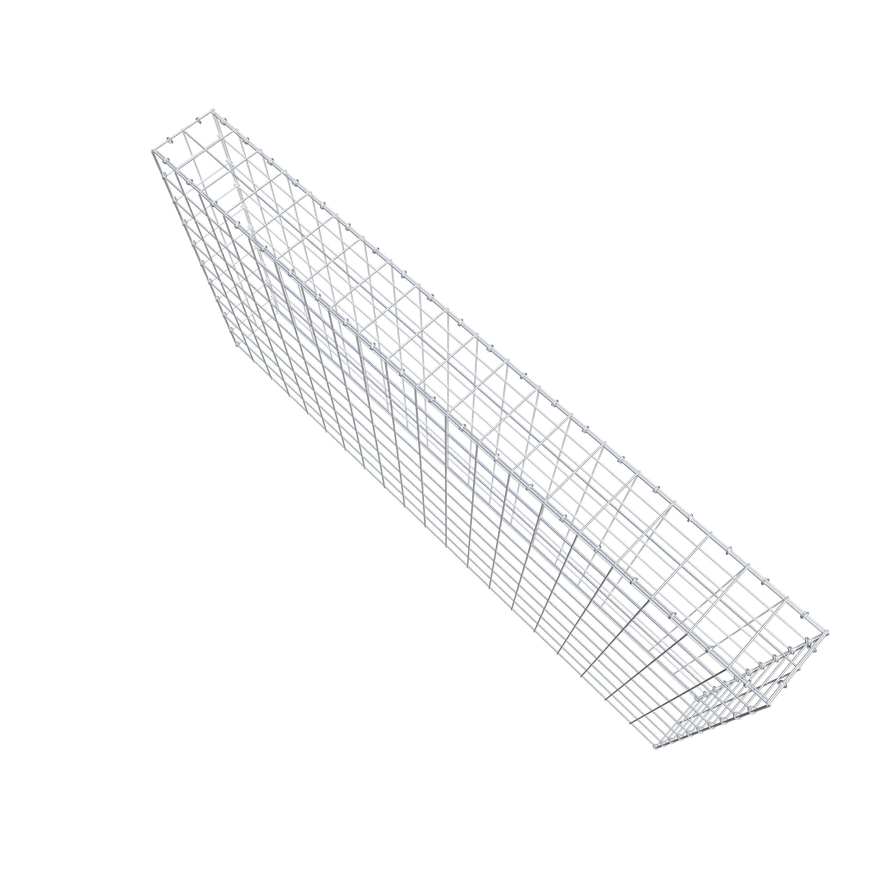 Monteret gabion type 3 200 cm x 100 cm x 20 cm (L x H x D), maskestørrelse 10 cm x 10 cm, C-ring