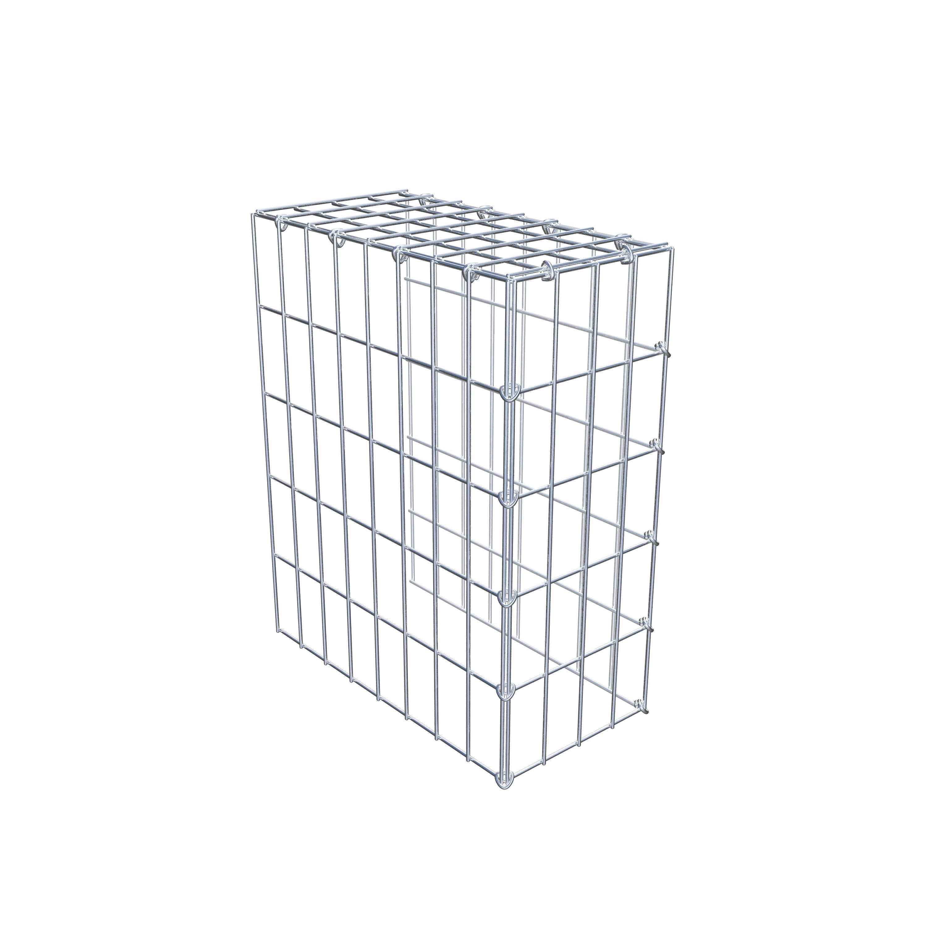 Monteret gabion type 4 50 cm x 40 cm x 20 cm (L x H x D), maskestørrelse 5 cm x 10 cm, C-ring