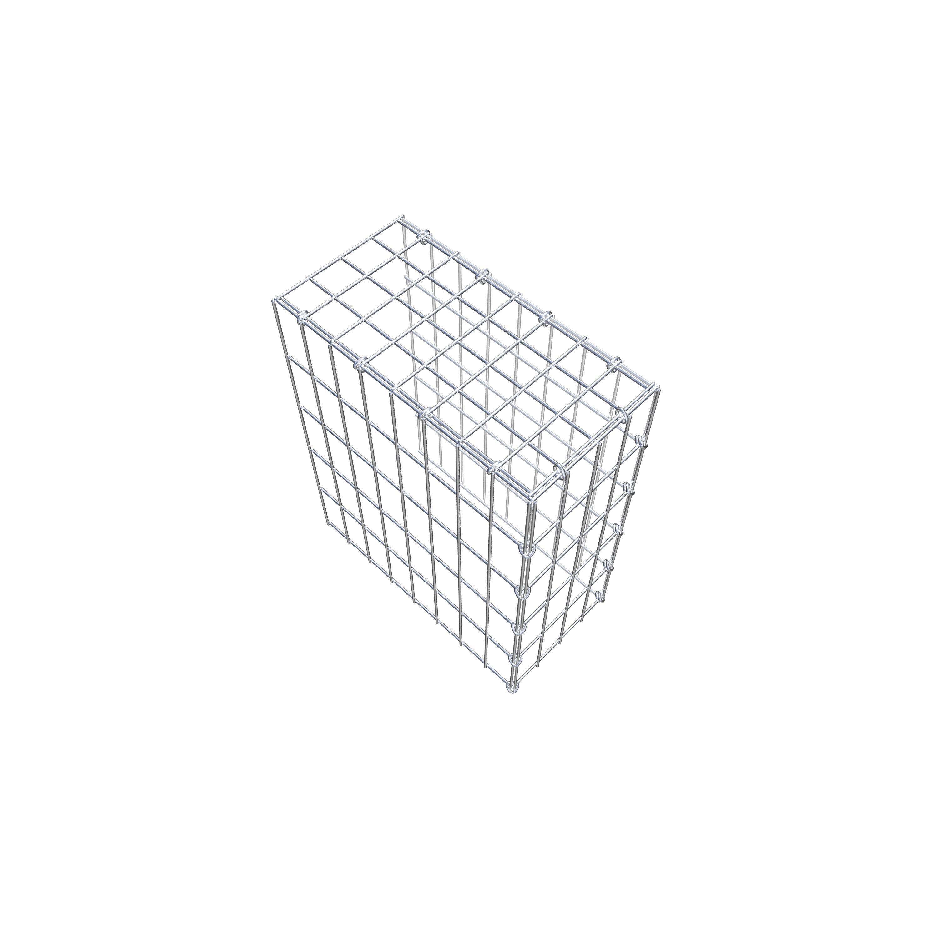 Monteret gabion type 4 50 cm x 40 cm x 20 cm (L x H x D), maskestørrelse 5 cm x 10 cm, C-ring