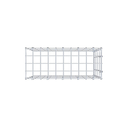 Monteret gabion type 4 50 cm x 40 cm x 20 cm (L x H x D), maskestørrelse 5 cm x 10 cm, C-ring