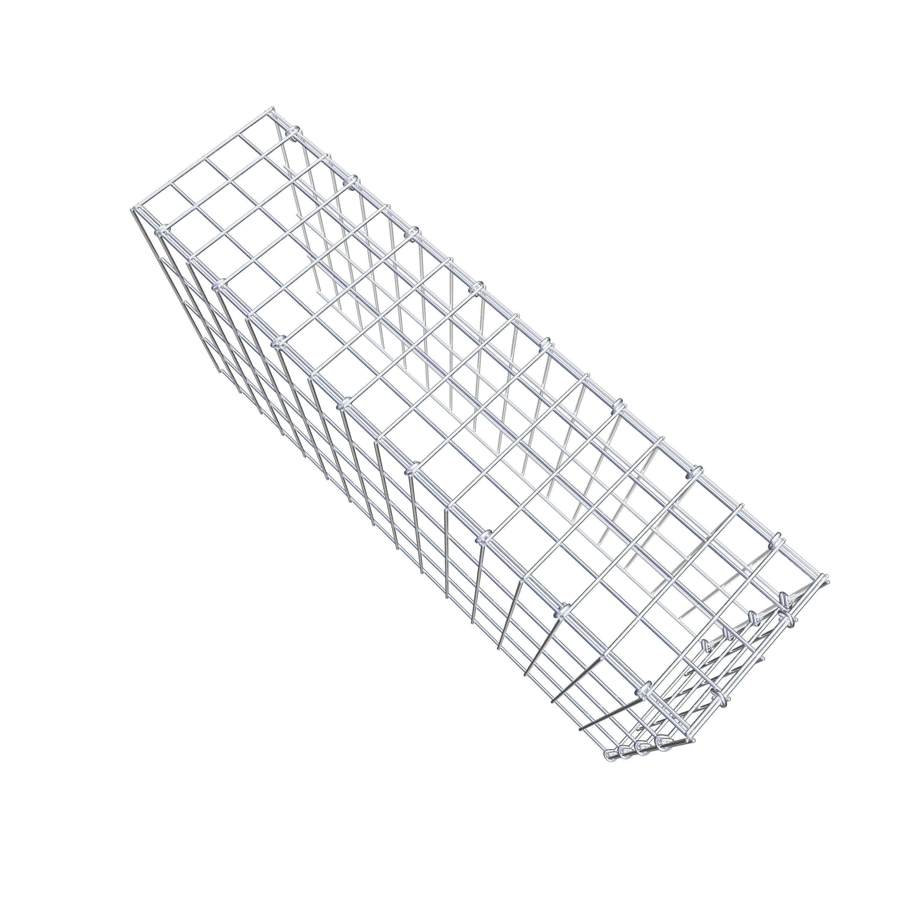 Mounted gabion type 4 80 cm x 40 cm x 20 cm (L x H x D), mesh size 5 cm x 10 cm, C-ring