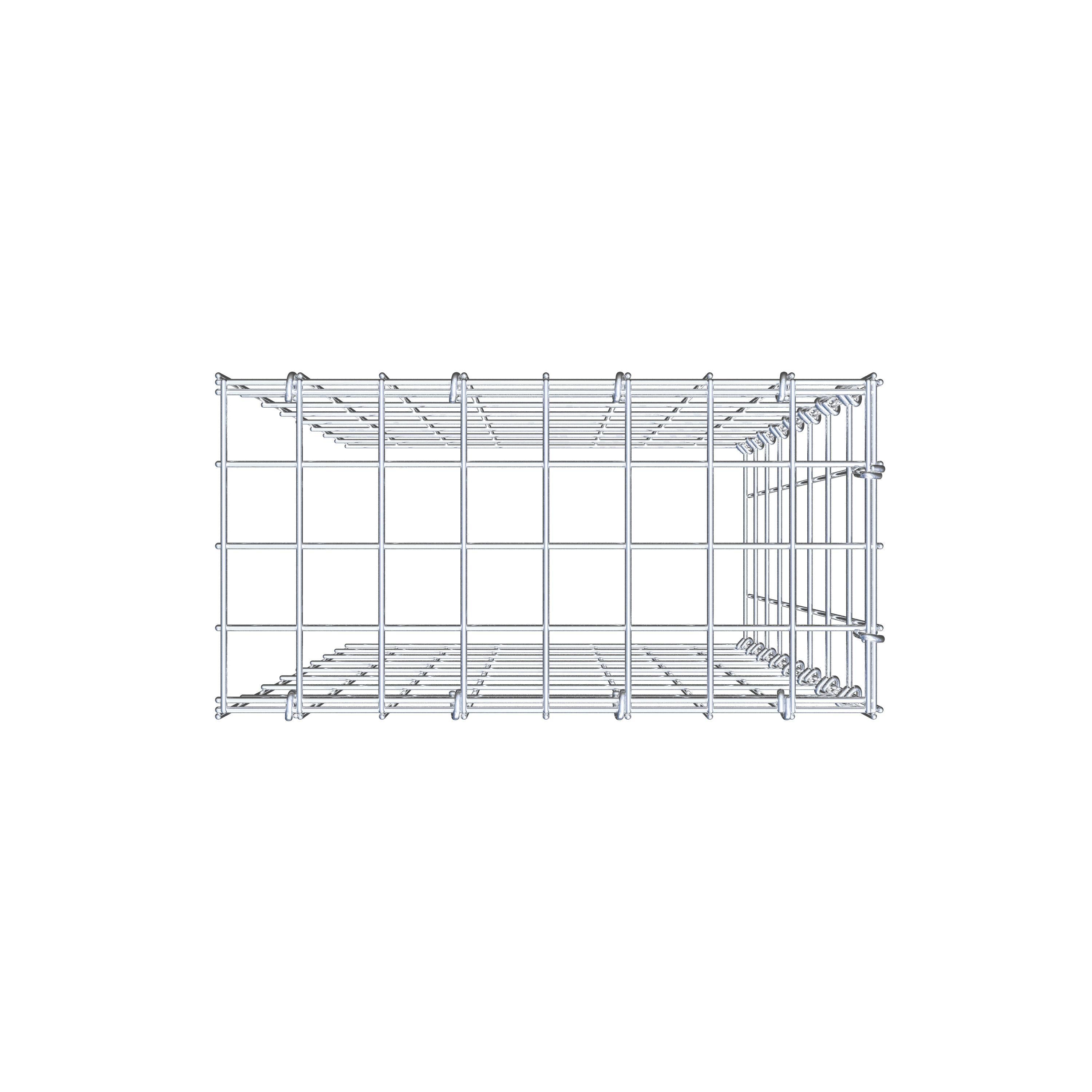 Gabião Tipo 4 80 cm x 40 cm x 20 cm (C x A x P), malhagem 5 cm x 10 cm, anel C