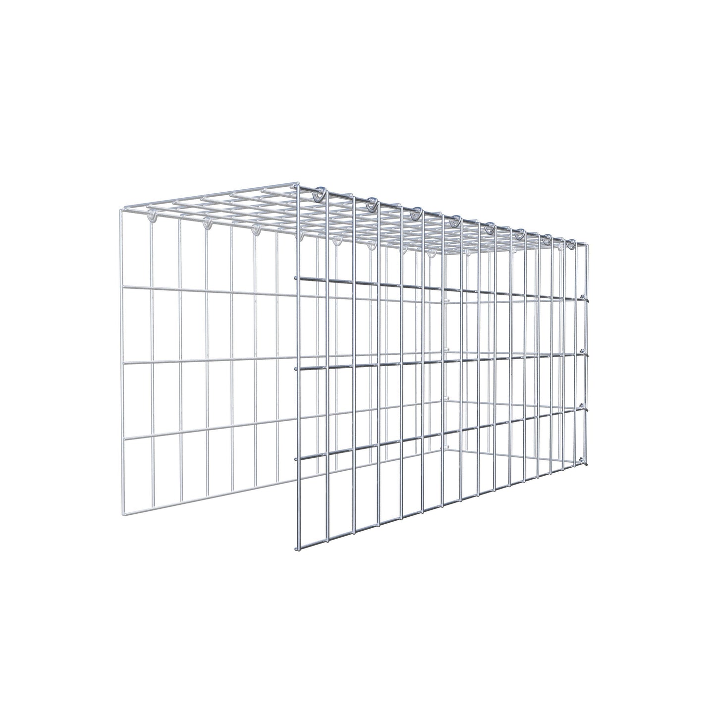 Gabião Tipo 4 80 cm x 40 cm x 30 cm (C x A x P), malhagem 5 cm x 10 cm, anel C