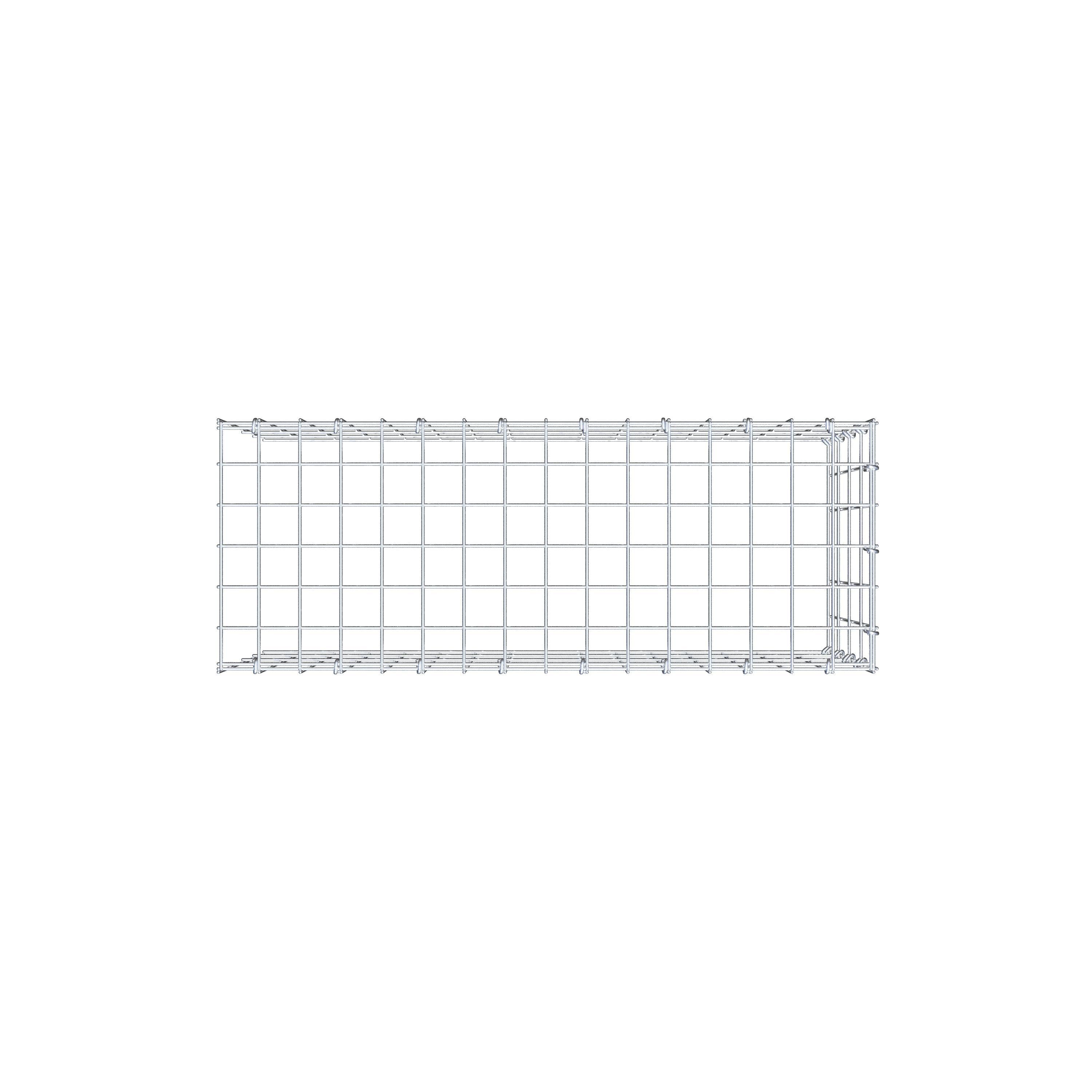 Anbaugabione Typ 4 80 cm x 40 cm x 30 cm (L x H x T), Maschenweite 5 cm x 10 cm, C-Ring