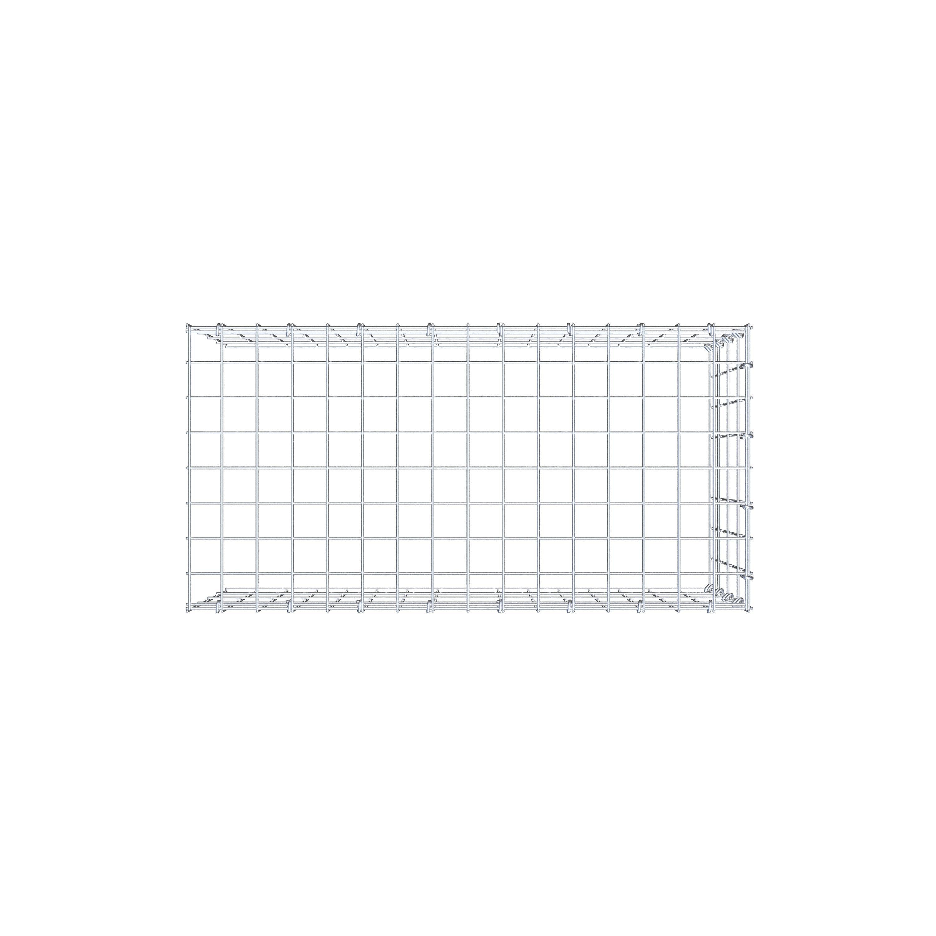 Anbaugabione Typ 4 80 cm x 40 cm x 40 cm (L x H x T), Maschenweite 5 cm x 10 cm, C-Ring