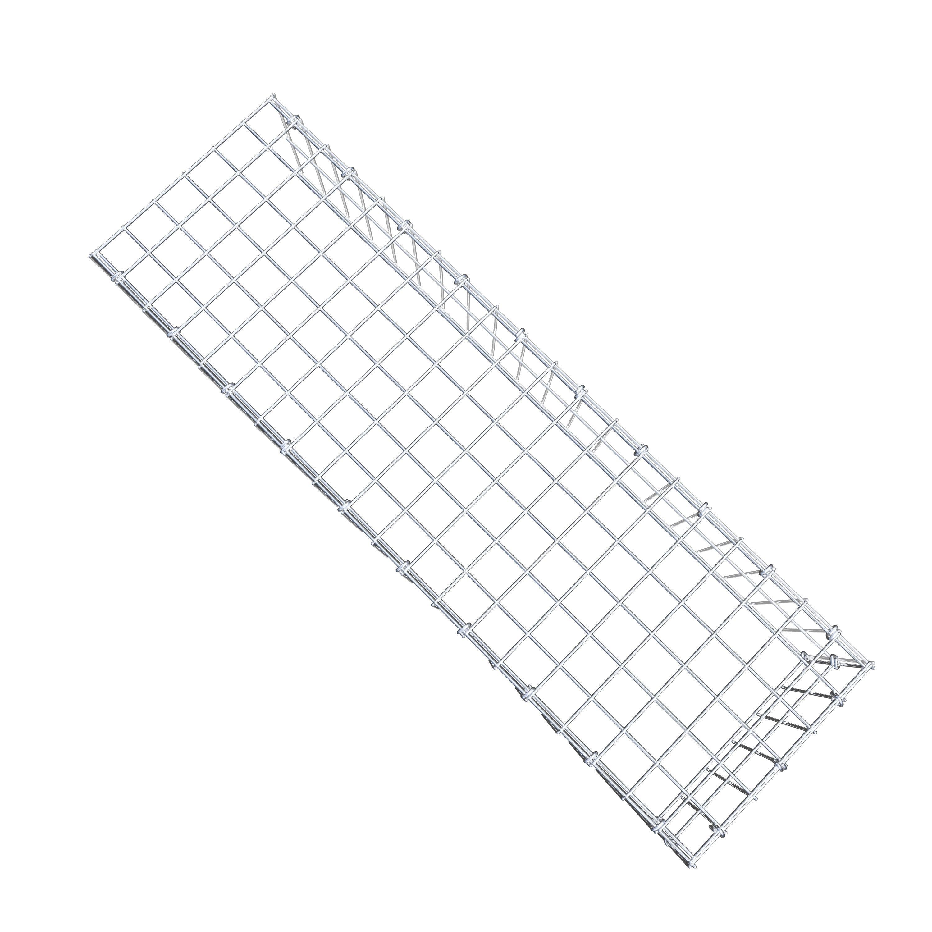 Monteret gabion type 4 100 cm x 20 cm x 30 cm (L x H x D), maskestørrelse 5 cm x 10 cm, C-ring