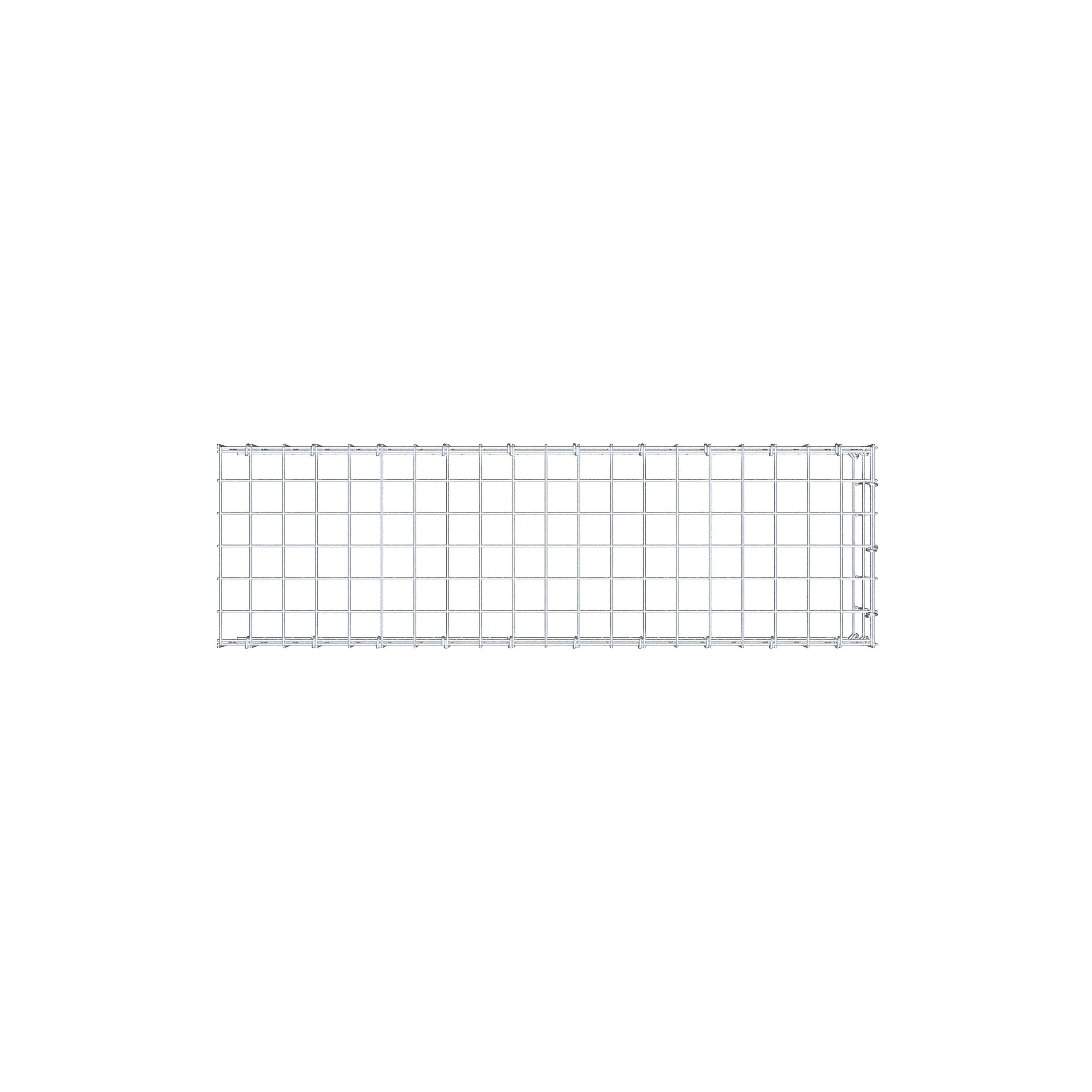 Monteret gabion type 4 100 cm x 20 cm x 30 cm (L x H x D), maskestørrelse 5 cm x 10 cm, C-ring