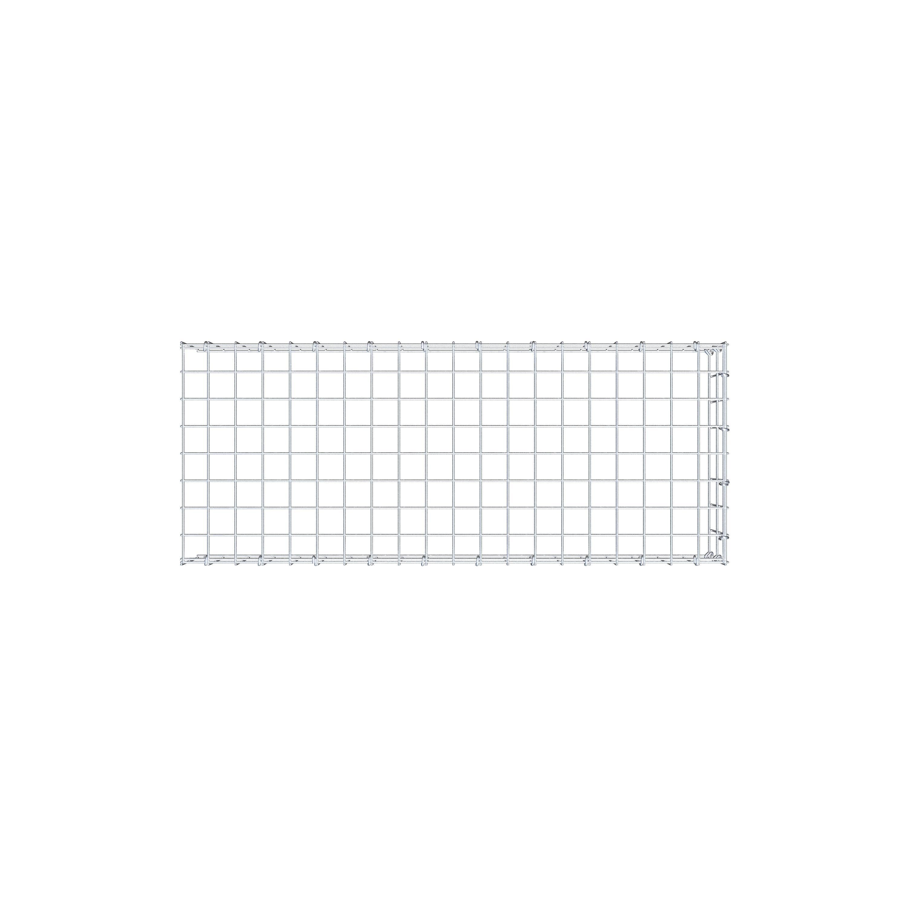 Monteret gabion type 4 100 cm x 20 cm x 40 cm (L x H x D), maskestørrelse 5 cm x 10 cm, C-ring