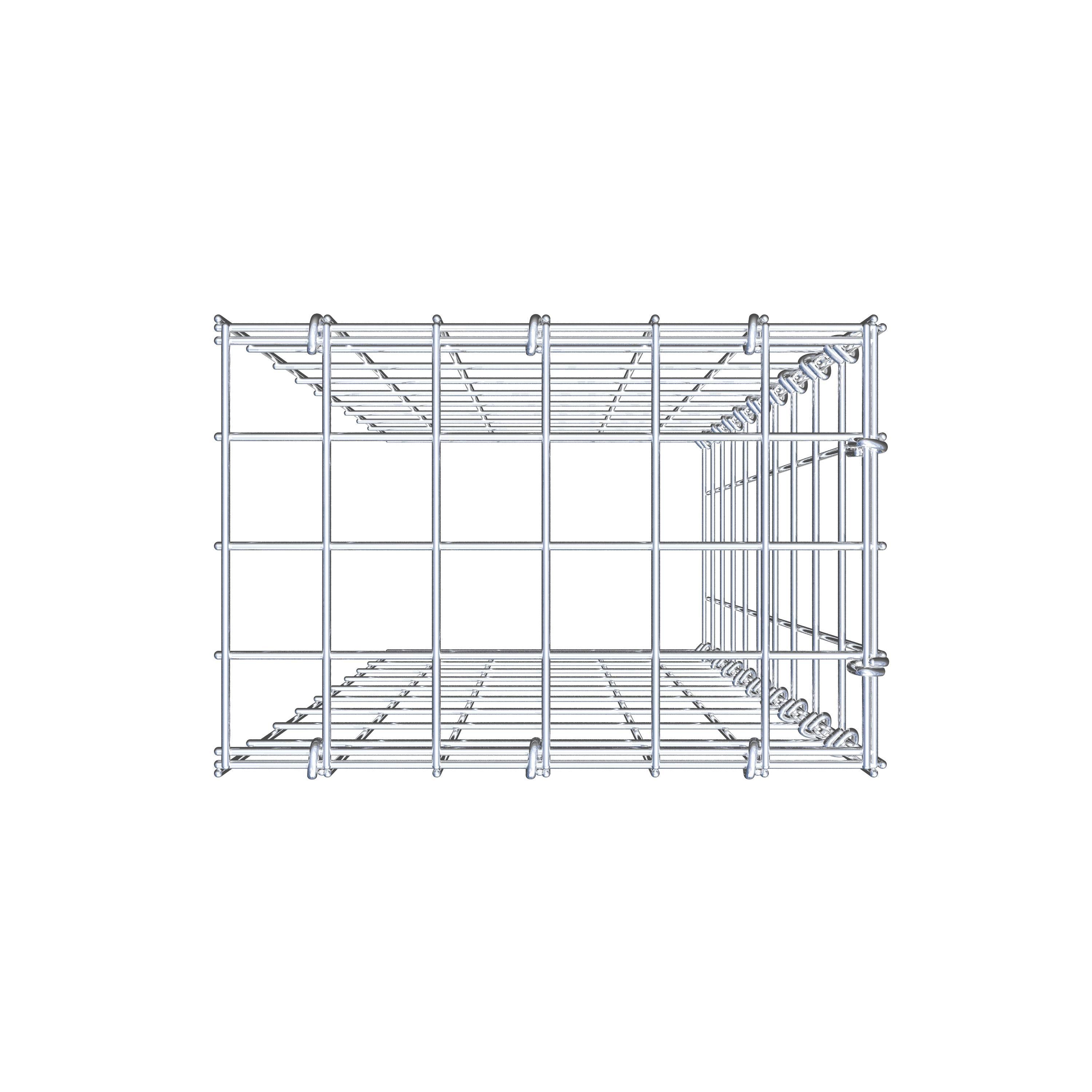 Gabião Tipo 4 100 cm x 30 cm x 20 cm (C x A x P), malhagem 5 cm x 10 cm, anel C