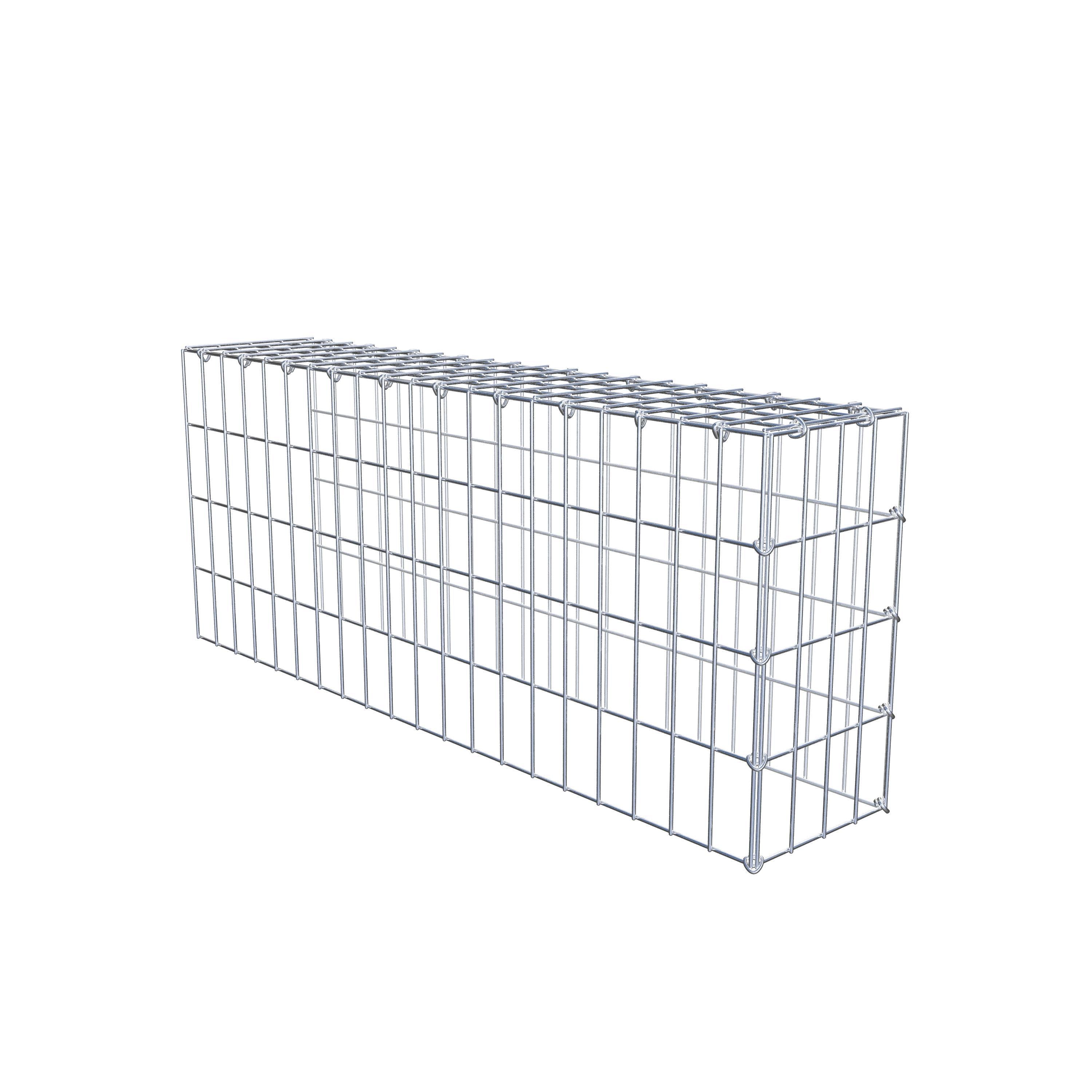 Monteret gabion type 4 100 cm x 40 cm x 20 cm (L x H x D), maskestørrelse 5 cm x 10 cm, C-ring