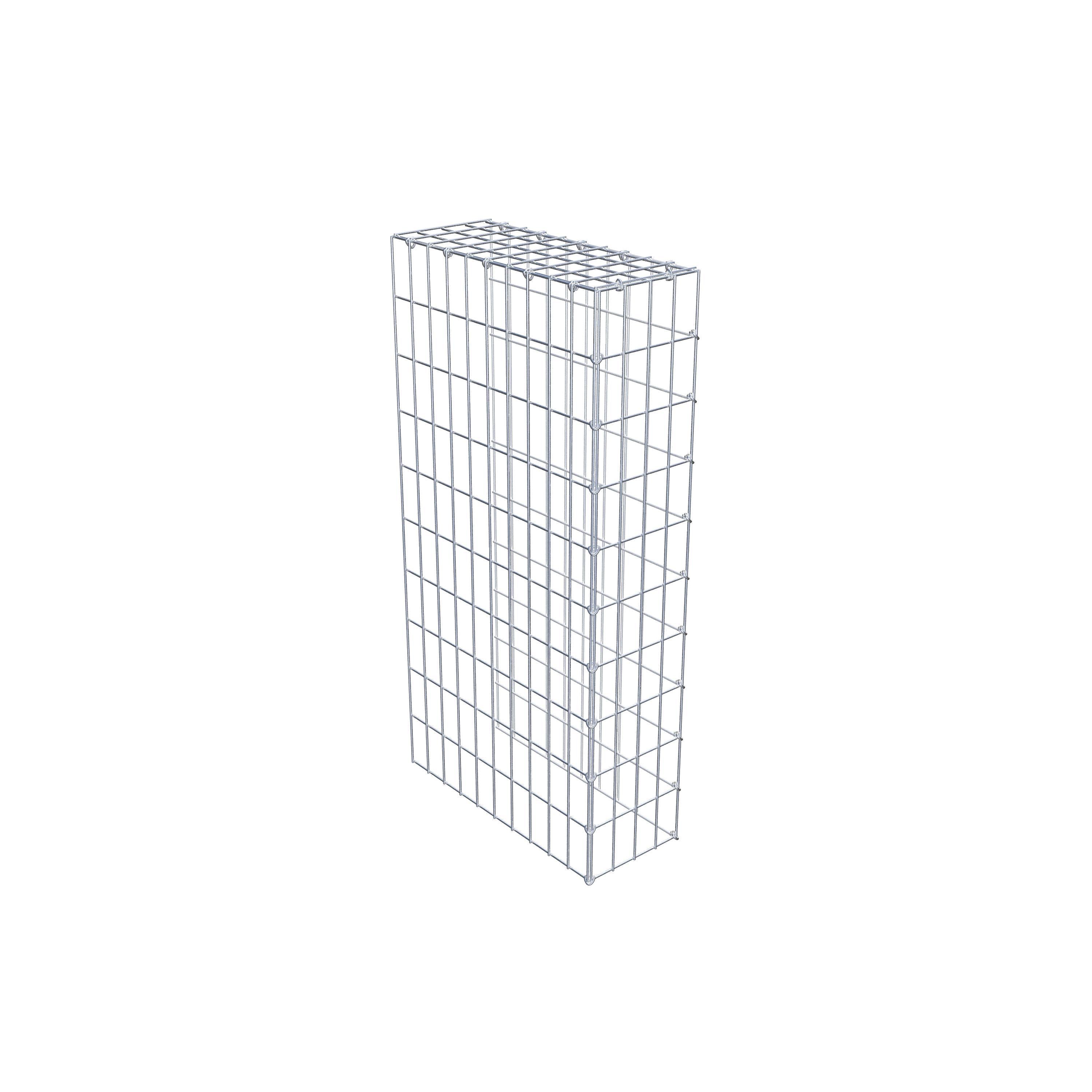 Monteret gabion type 4 100 cm x 50 cm x 20 cm (L x H x D), maskestørrelse 5 cm x 10 cm, C-ring