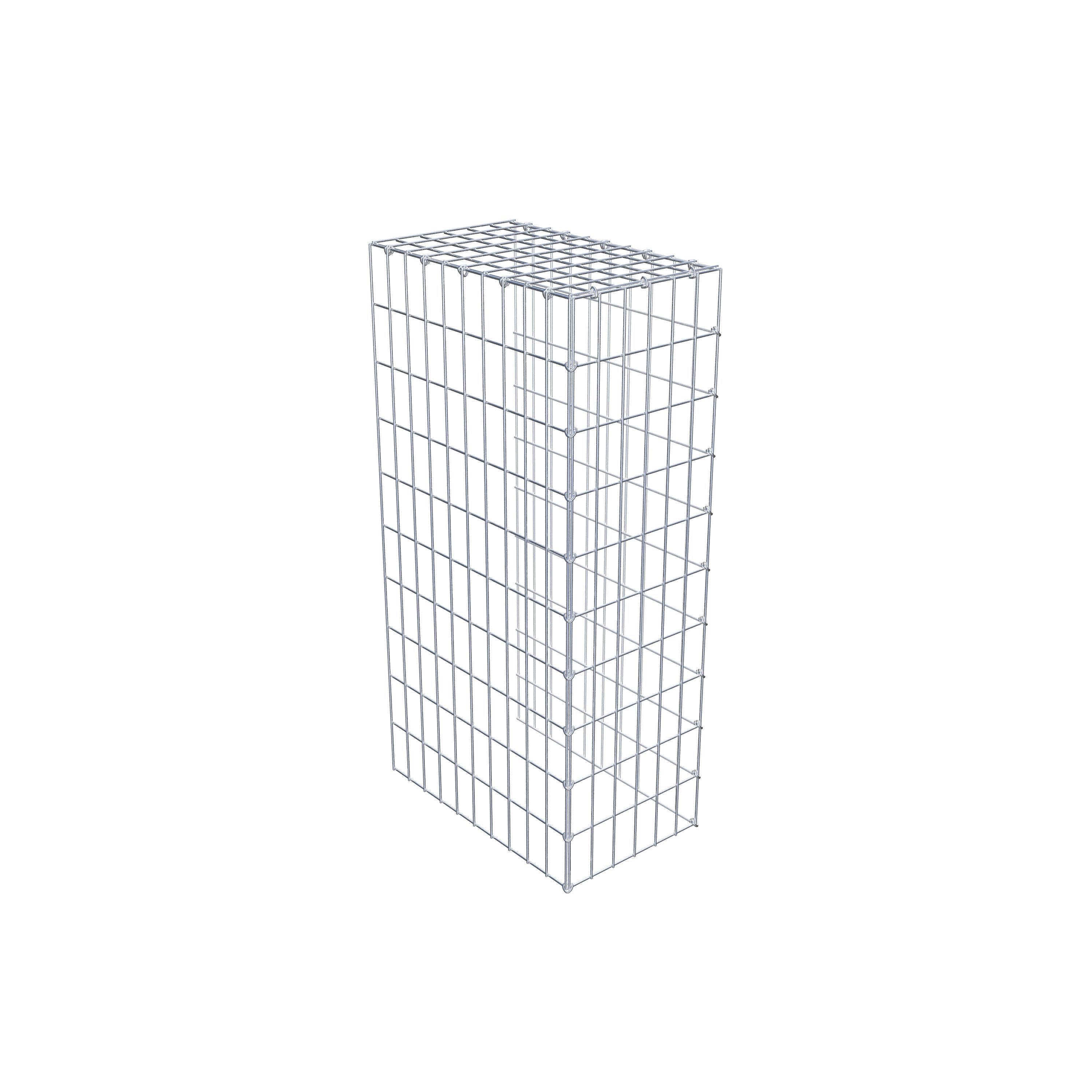 Monteret gabion type 4 100 cm x 50 cm x 30 cm (L x H x D), maskestørrelse 5 cm x 10 cm, C-ring