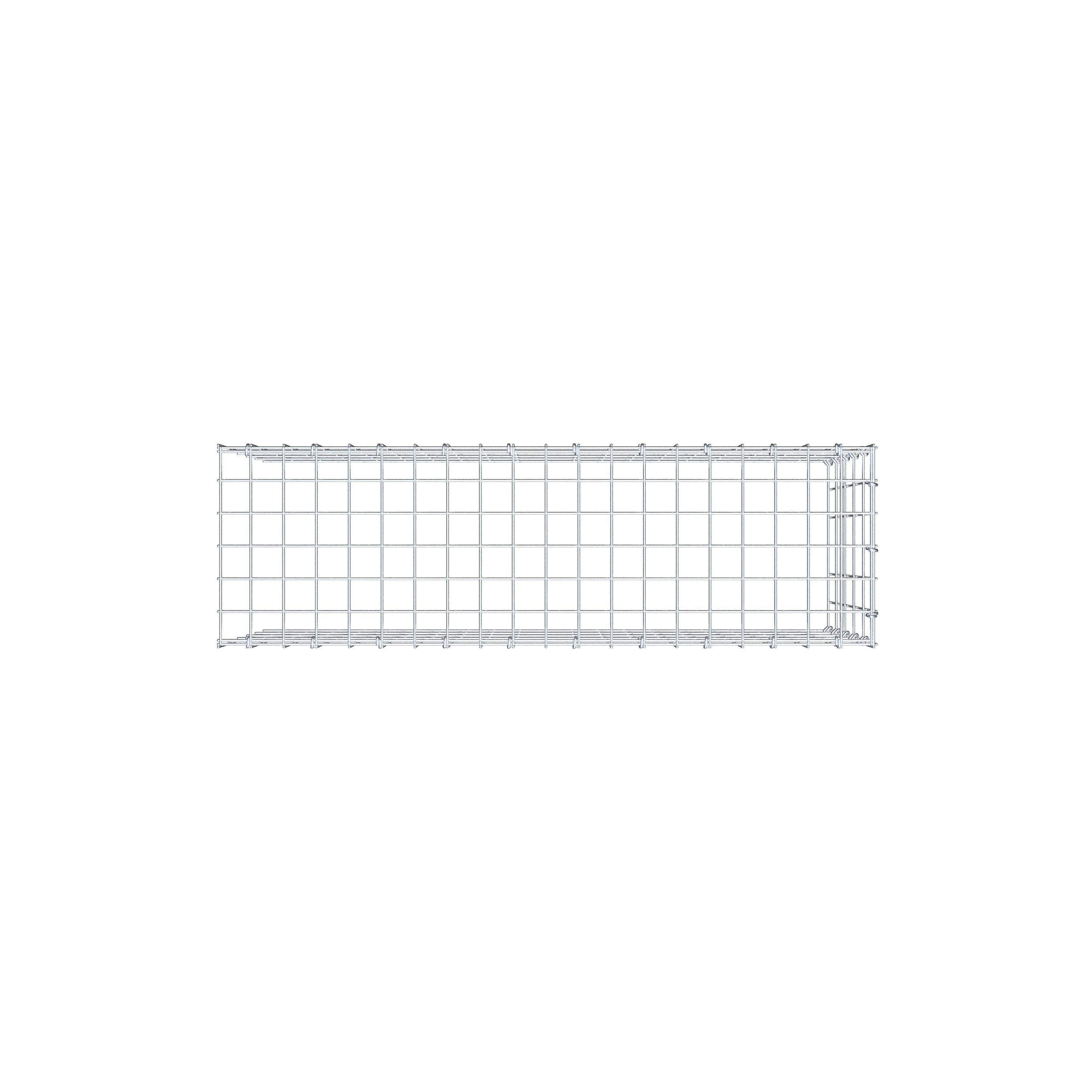 Monteret gabion type 4 100 cm x 50 cm x 30 cm (L x H x D), maskestørrelse 5 cm x 10 cm, C-ring