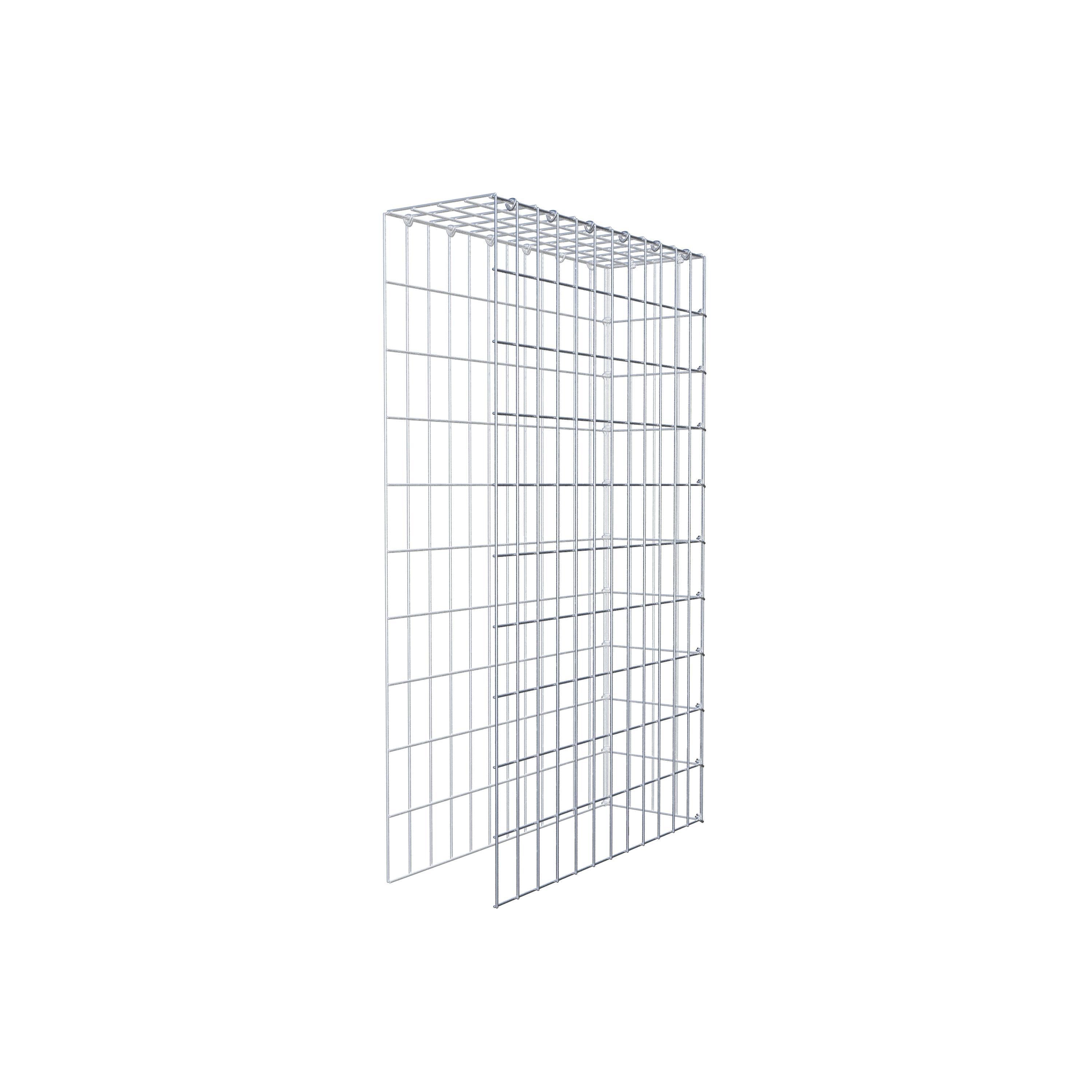 Monteret gabion type 4 100 cm x 60 cm x 20 cm (L x H x D), maskestørrelse 5 cm x 10 cm, C-ring