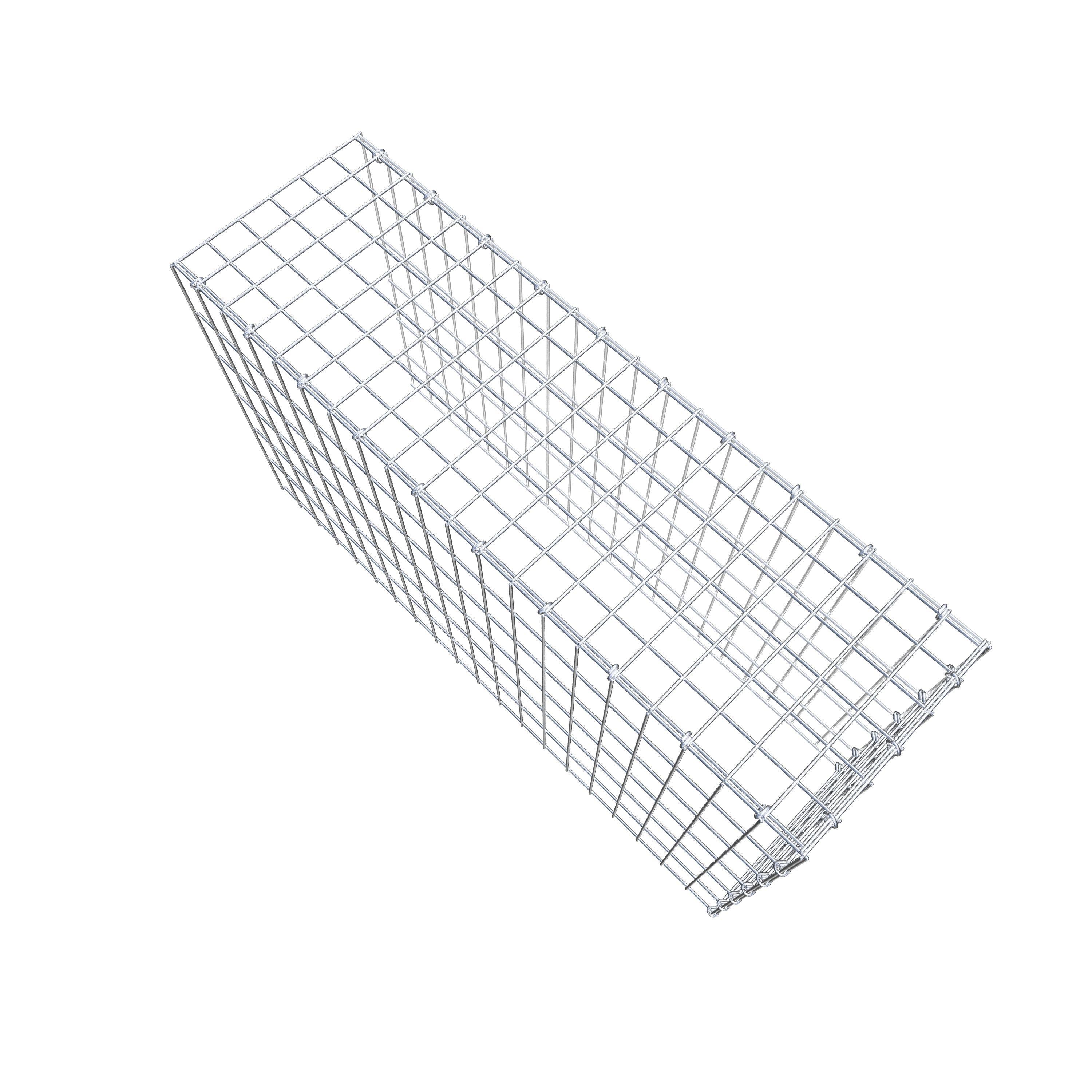 Monteret gabion type 4 100 cm x 60 cm x 30 cm (L x H x D), maskestørrelse 5 cm x 10 cm, C-ring