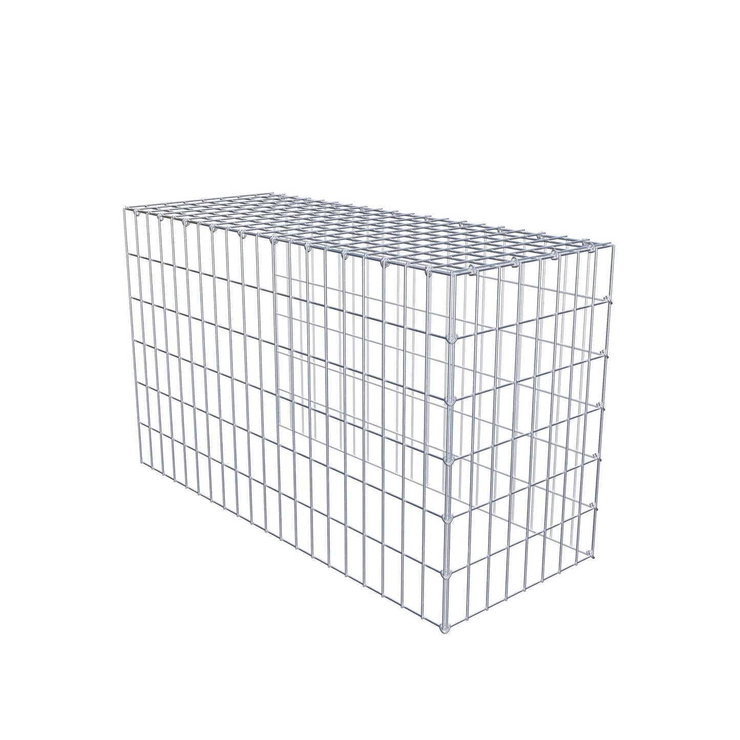 Gabião Tipo 4 100 cm x 60 cm x 40 cm (C x A x P), malhagem 5 cm x 10 cm, anel C