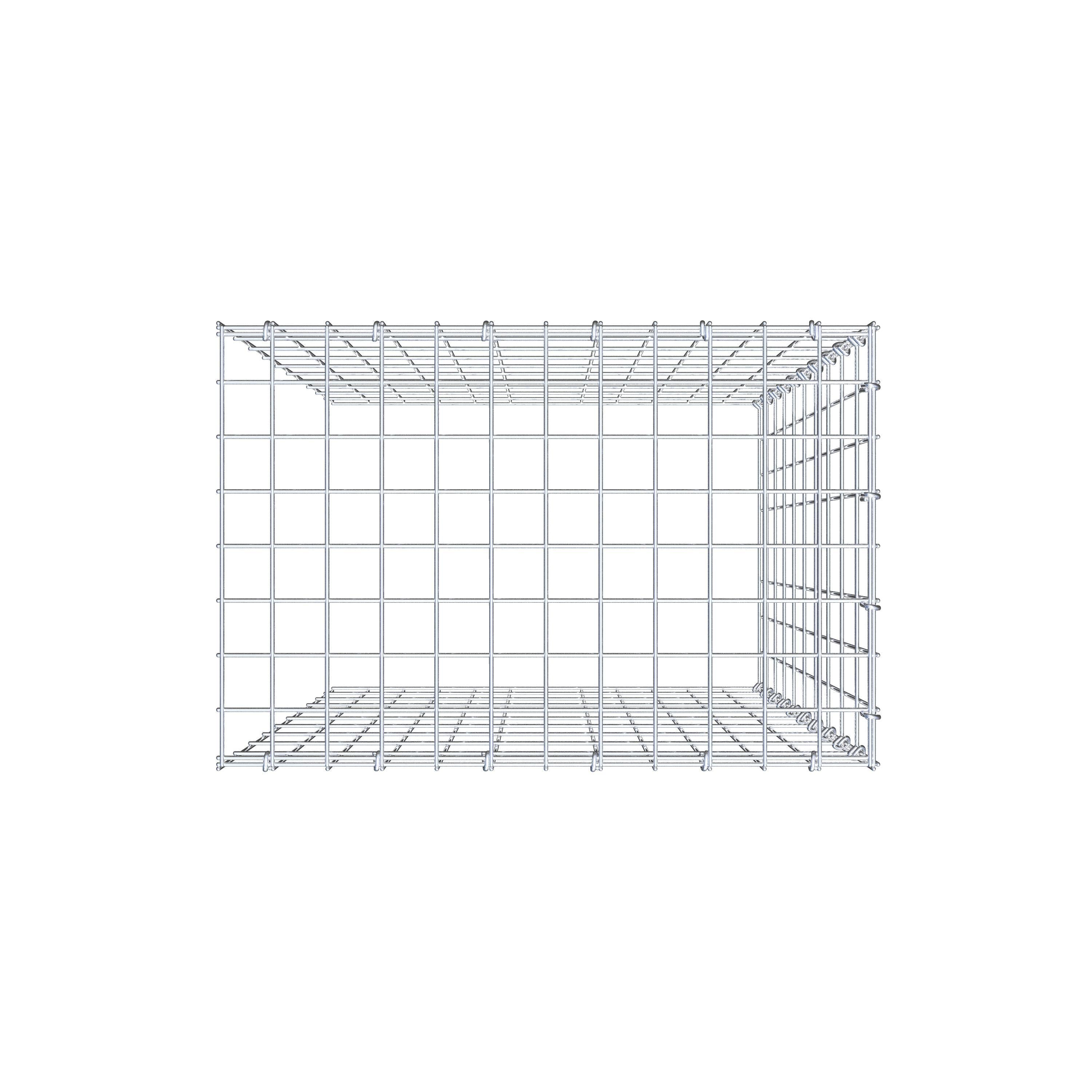 Anbaugabione Typ 4 100 cm x 60 cm x 40 cm (L x H x T), Maschenweite 5 cm x 10 cm, C-Ring