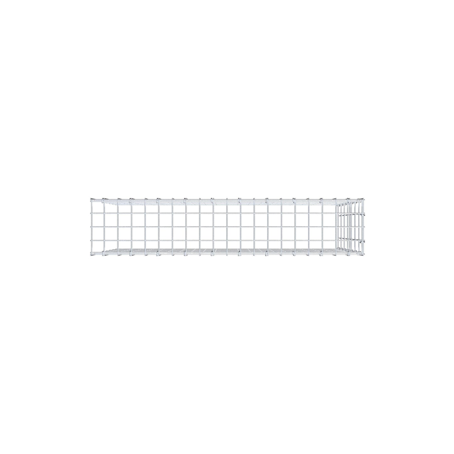 Mounted gabion type 4 100 cm x 70 cm x 20 cm (L x H x D), mesh size 5 cm x 10 cm, C-ring