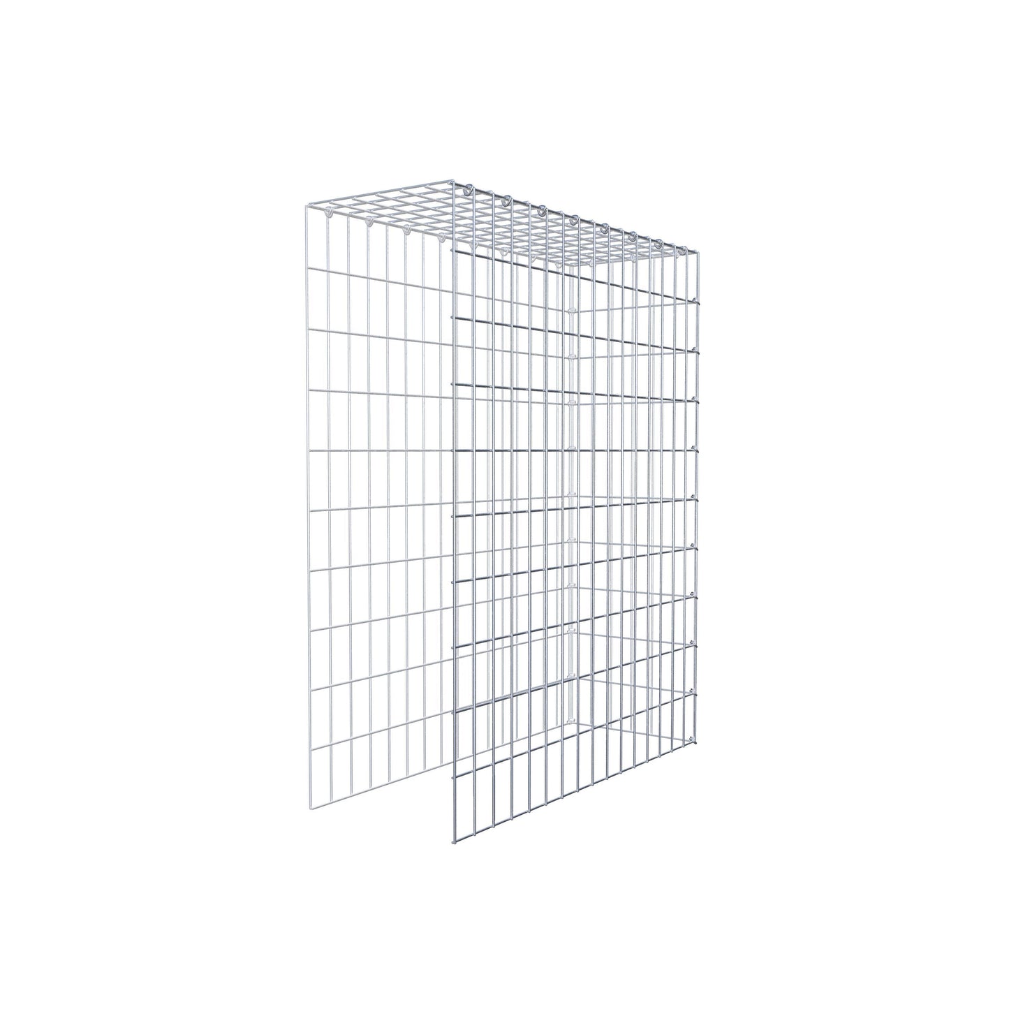 Mounted gabion type 4 100 cm x 80 cm x 30 cm (L x H x D), mesh size 5 cm x 10 cm, C-ring