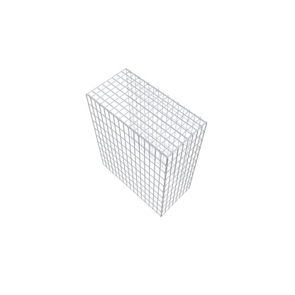 Typ 4 påbyggnadsgabion 100 cm x 80 cm x 40 cm (L x H x D), maskstorlek 5 cm x 10 cm, C-ring