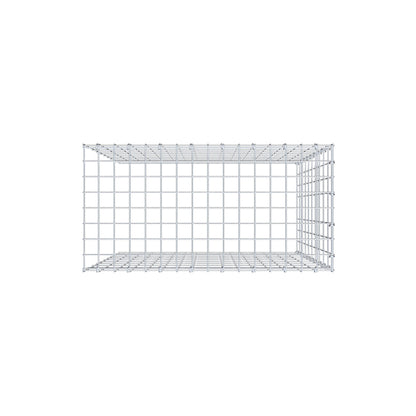 Typ 4 påbyggnadsgabion 100 cm x 80 cm x 40 cm (L x H x D), maskstorlek 5 cm x 10 cm, C-ring