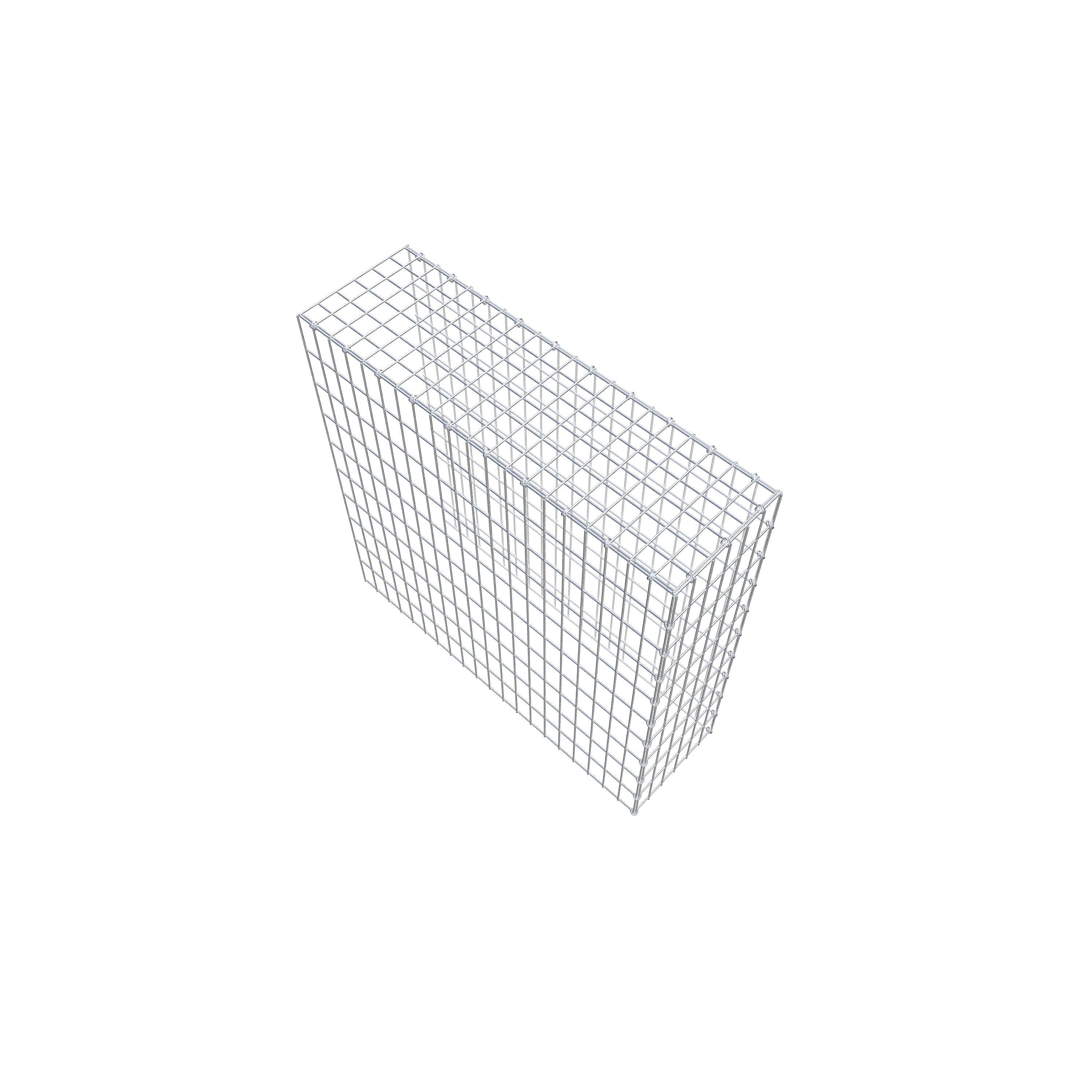 Monteret gabion type 4 100 cm x 100 cm x 30 cm (L x H x D), maskestørrelse 5 cm x 10 cm, C-ring