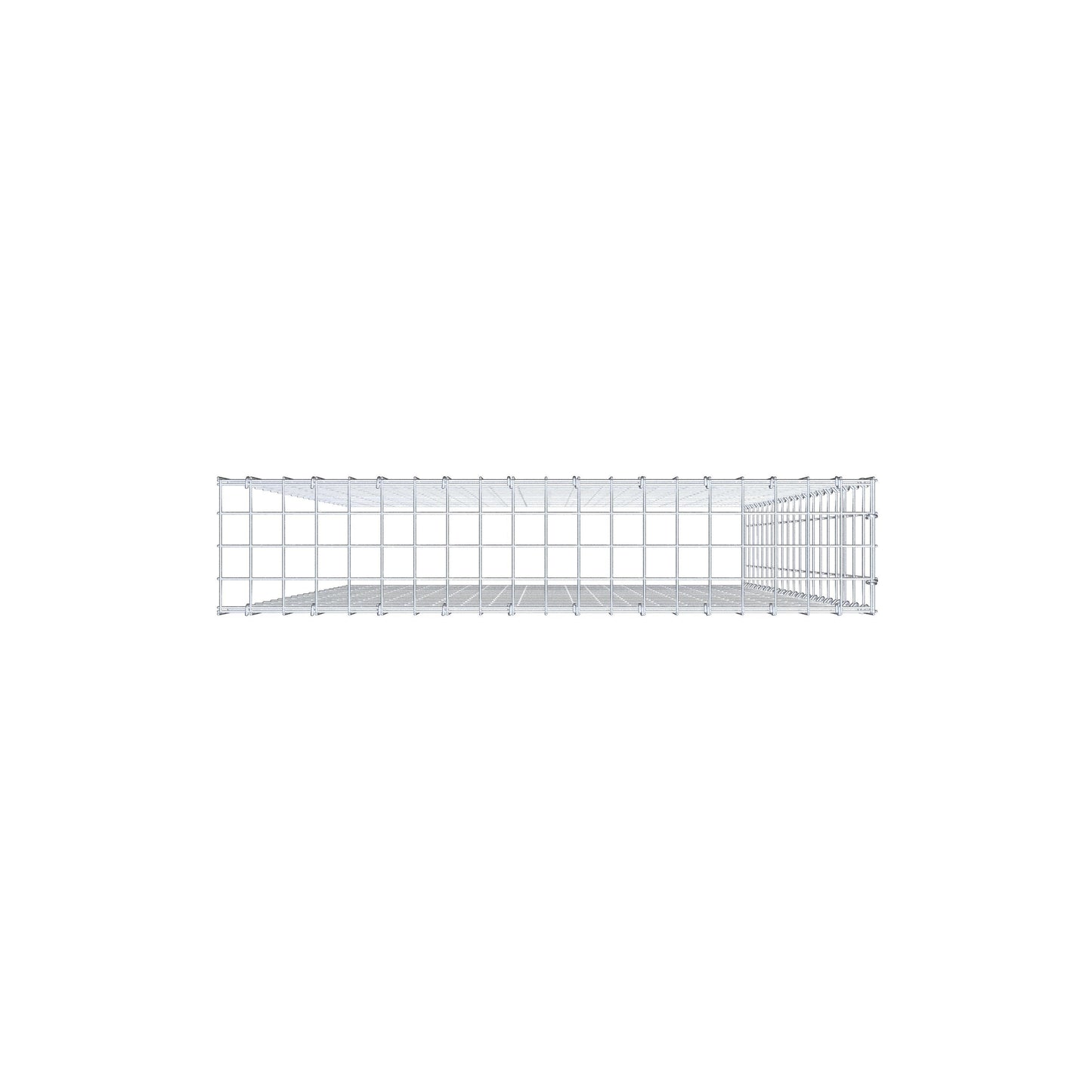 Extra gabion typ 4 200 cm x 100 cm x 20 cm (L x H x D), maskstorlek 5 cm x 10 cm, C-ring