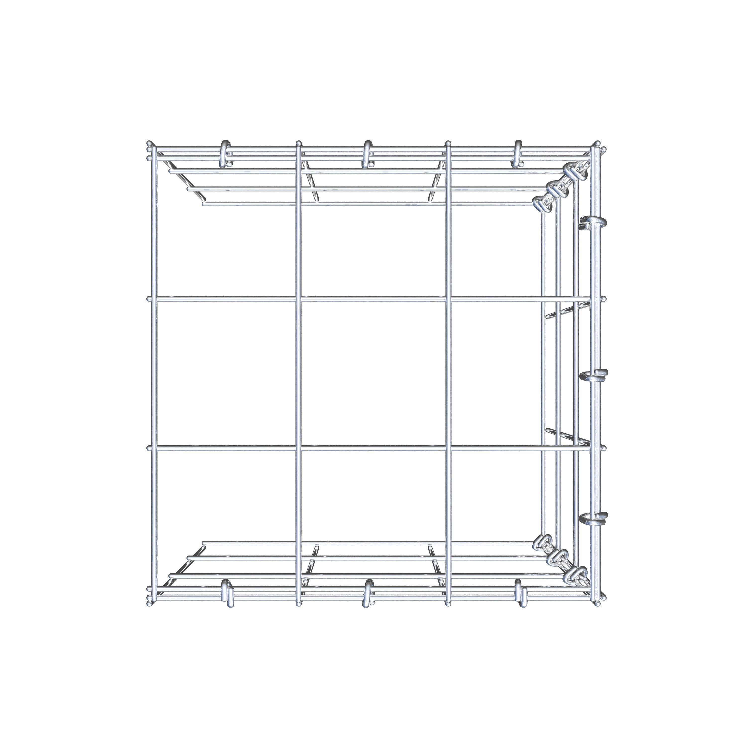 Anbaugabione Typ 4 30 cm x 30 cm x 30 cm (L x H x T), Maschenweite 10 cm x 10 cm, C-Ring