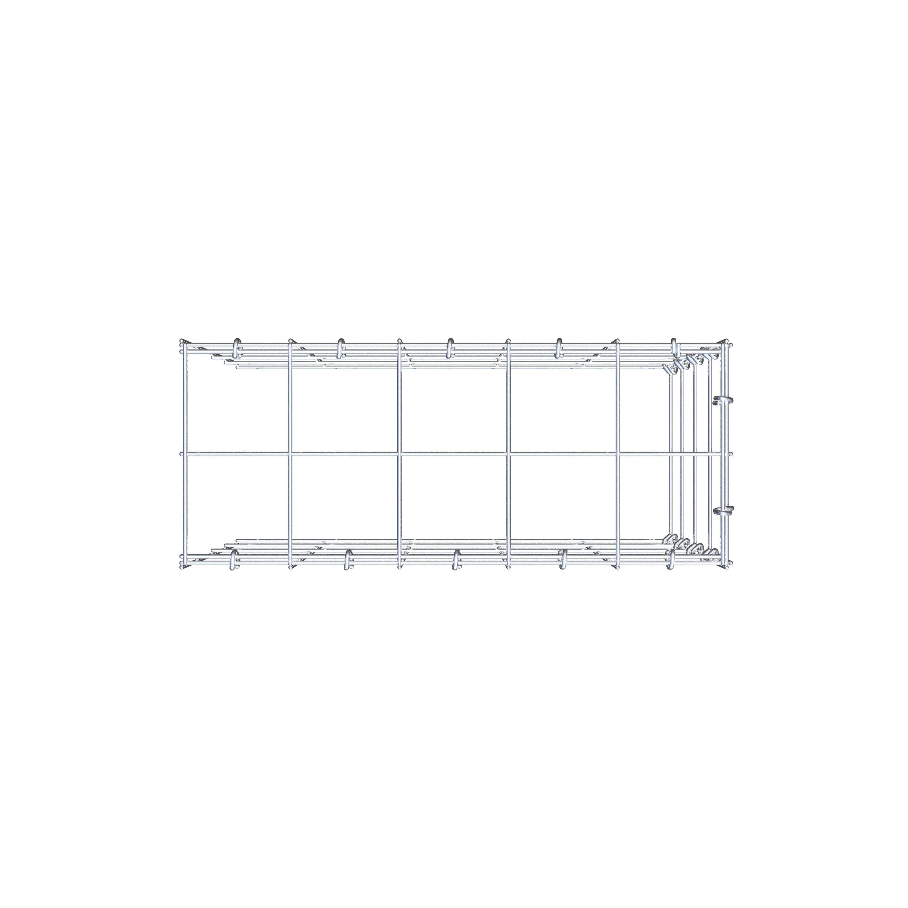 Anbaugabione Typ 4 50 cm x 40 cm x 20 cm (L x H x T), Maschenweite 10 cm x 10 cm, C-Ring