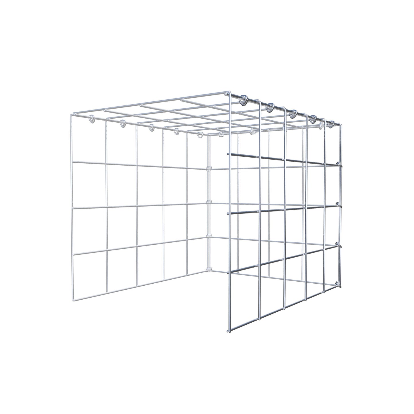 Extra gabion typ 4 50 cm x 40 cm x 40 cm (L x H x D), maskstorlek 10 cm x 10 cm, C-ring