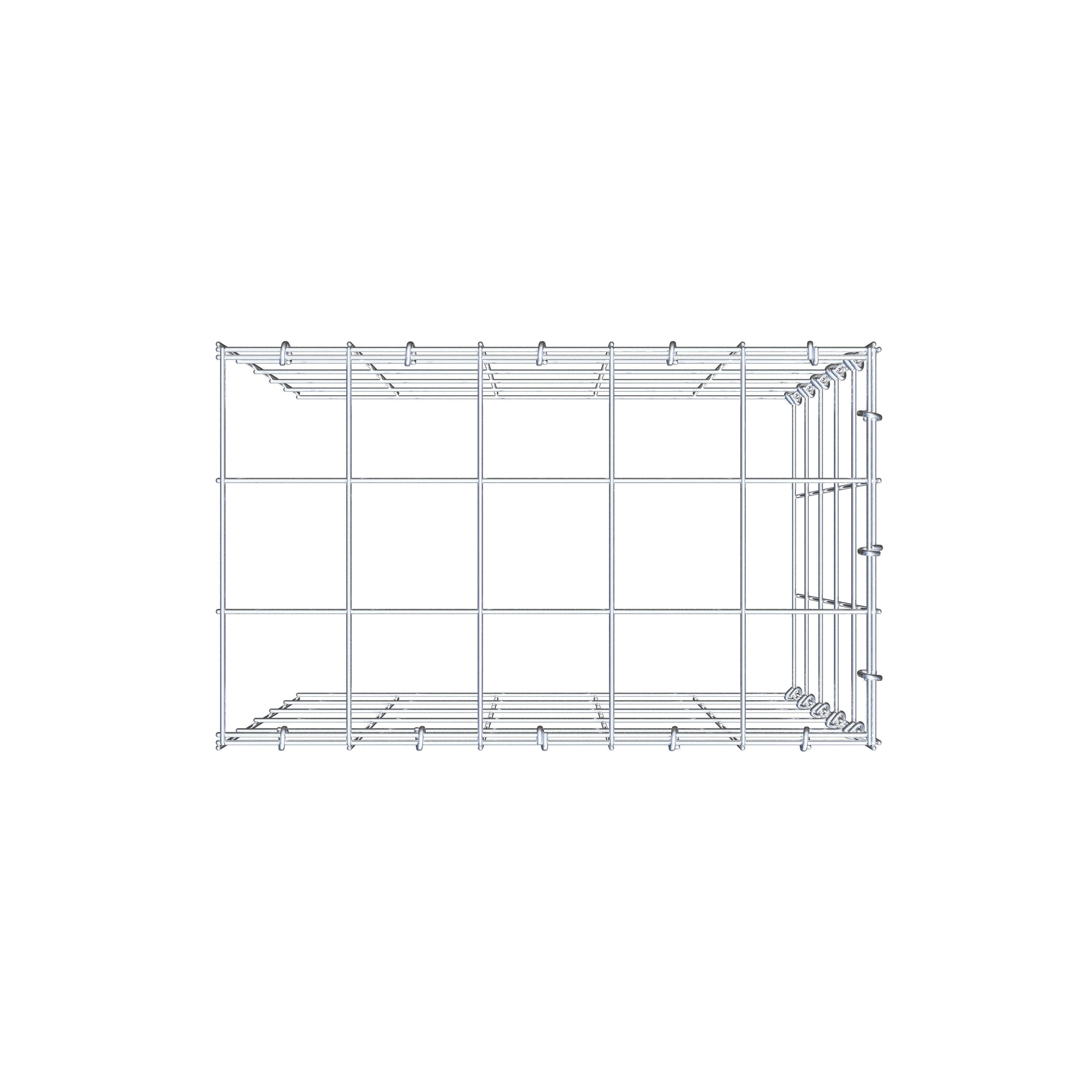 Gabião Tipo 4 50 cm x 50 cm x 30 cm (C x A x P), malhagem 10 cm x 10 cm, anel C