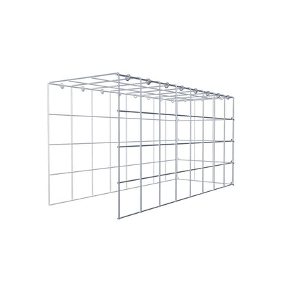Extra gabion typ 4 80 cm x 40 cm x 30 cm (L x H x D), maskstorlek 10 cm x 10 cm, C-ring
