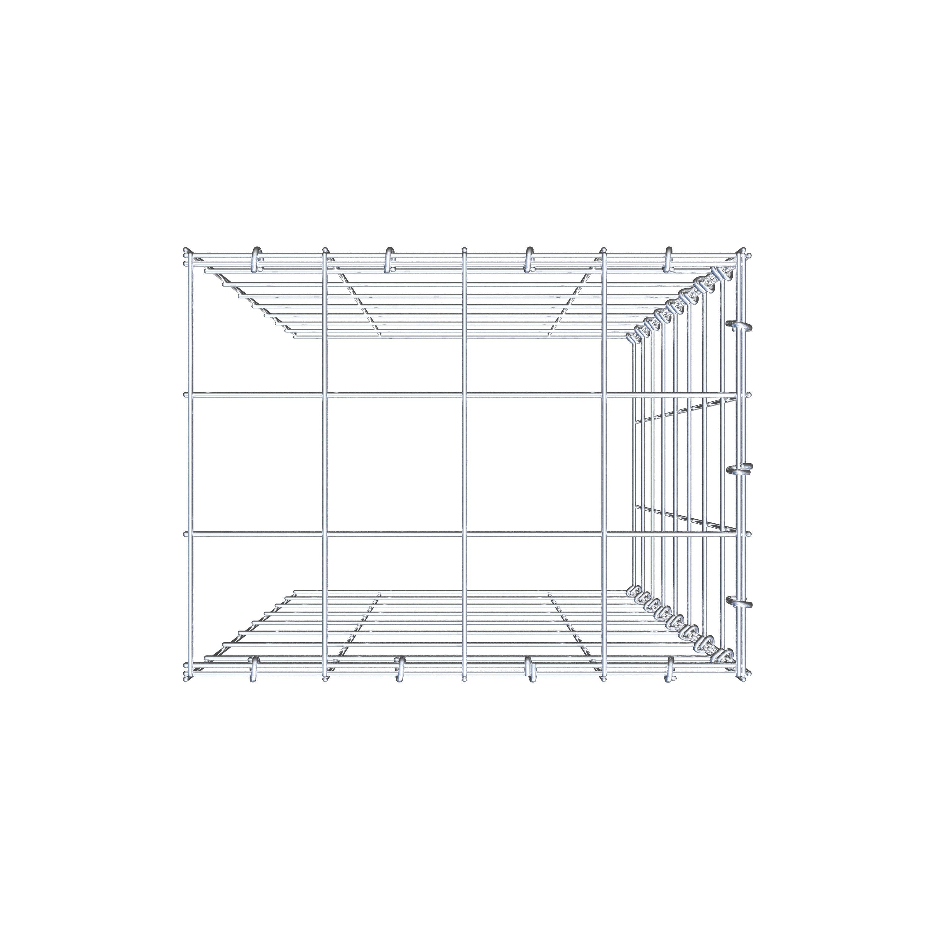 Gabião Tipo 4 80 cm x 40 cm x 30 cm (C x A x P), malhagem 10 cm x 10 cm, anel C