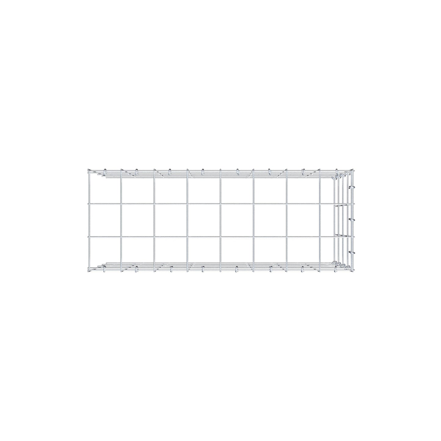 Extra gabion typ 4 80 cm x 40 cm x 30 cm (L x H x D), maskstorlek 10 cm x 10 cm, C-ring