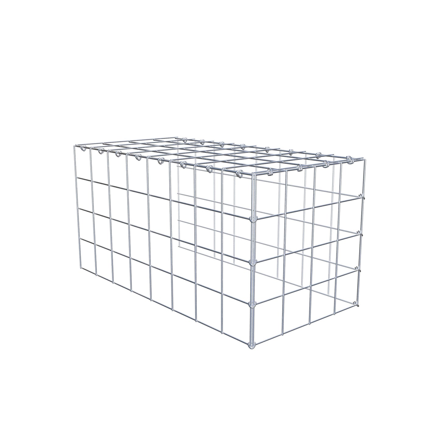 Gabião Tipo 4 80 cm x 40 cm x 40 cm (C x A x P), malhagem 10 cm x 10 cm, anel C