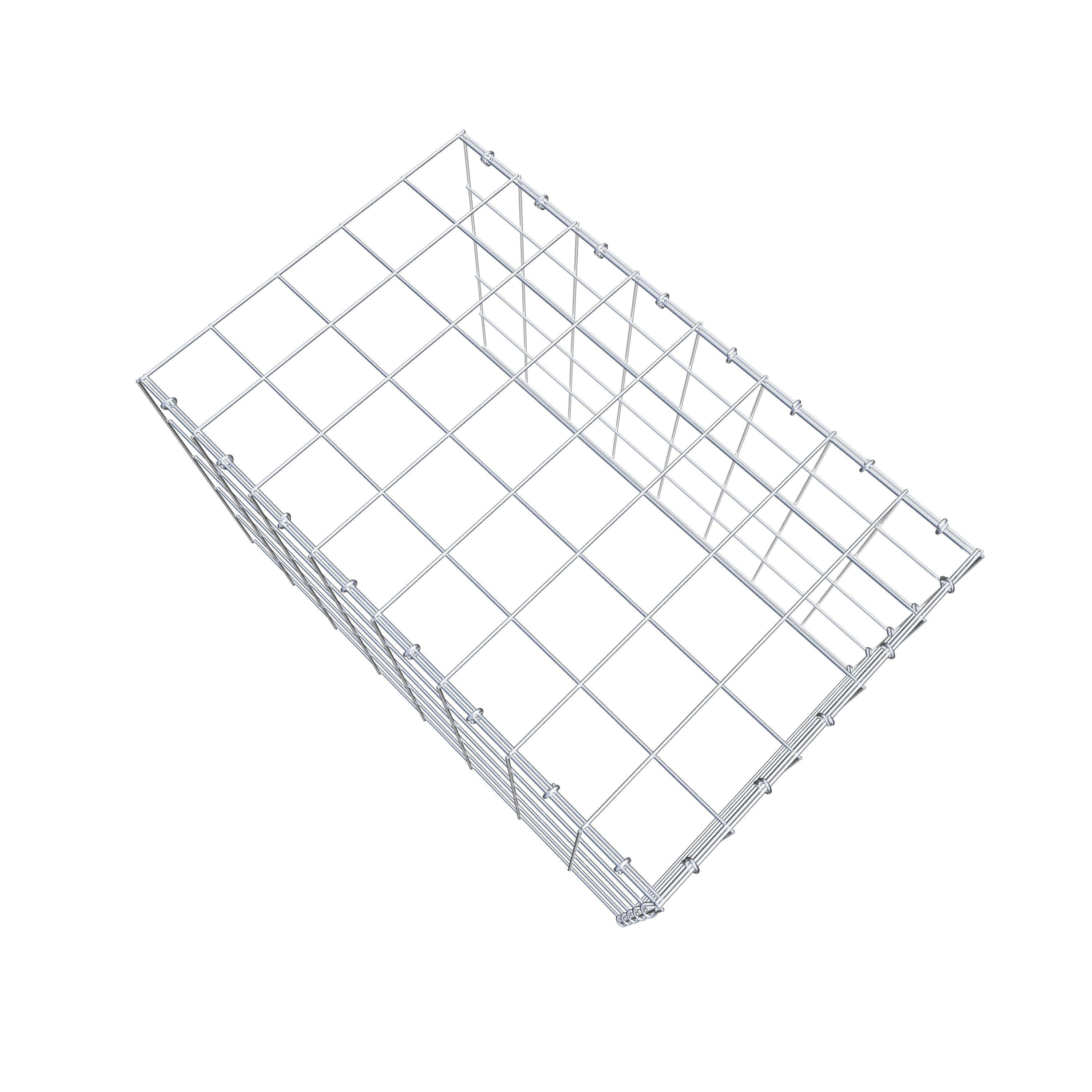 Monteret gabion type 4 80 cm x 50 cm x 50 cm (L x H x D), maskestørrelse 10 cm x 10 cm, C-ring