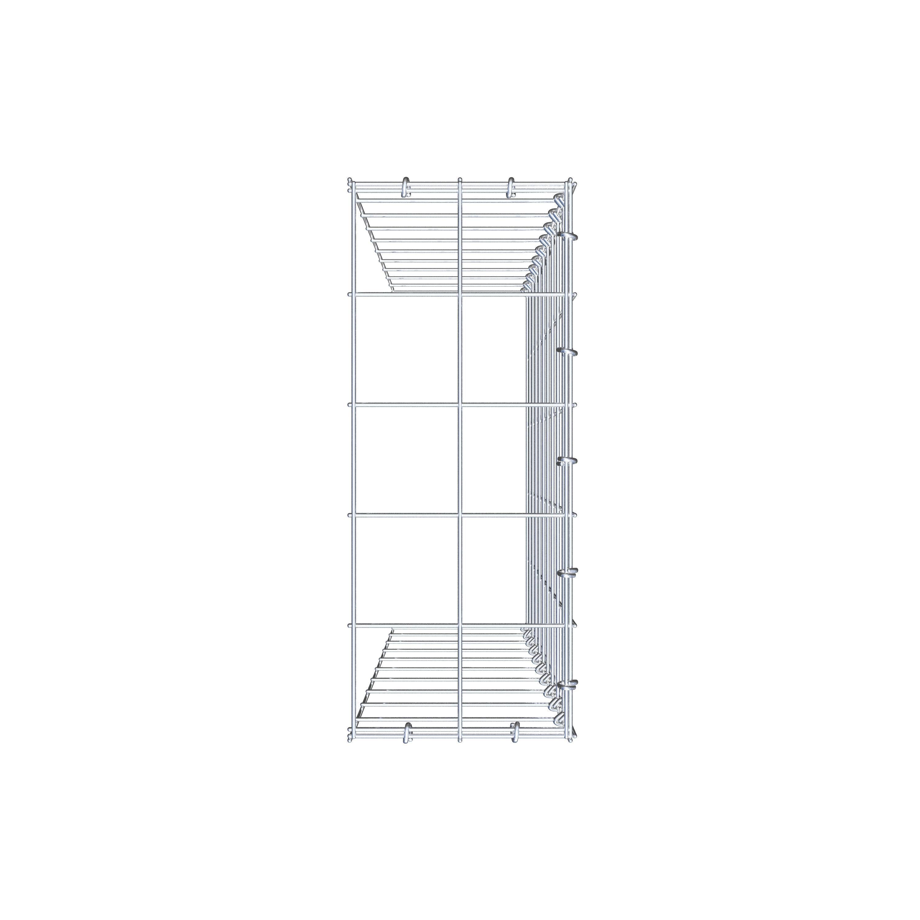 Gabião Tipo 4 100 cm x 20 cm x 50 cm (C x A x P), malhagem 10 cm x 10 cm, anel C