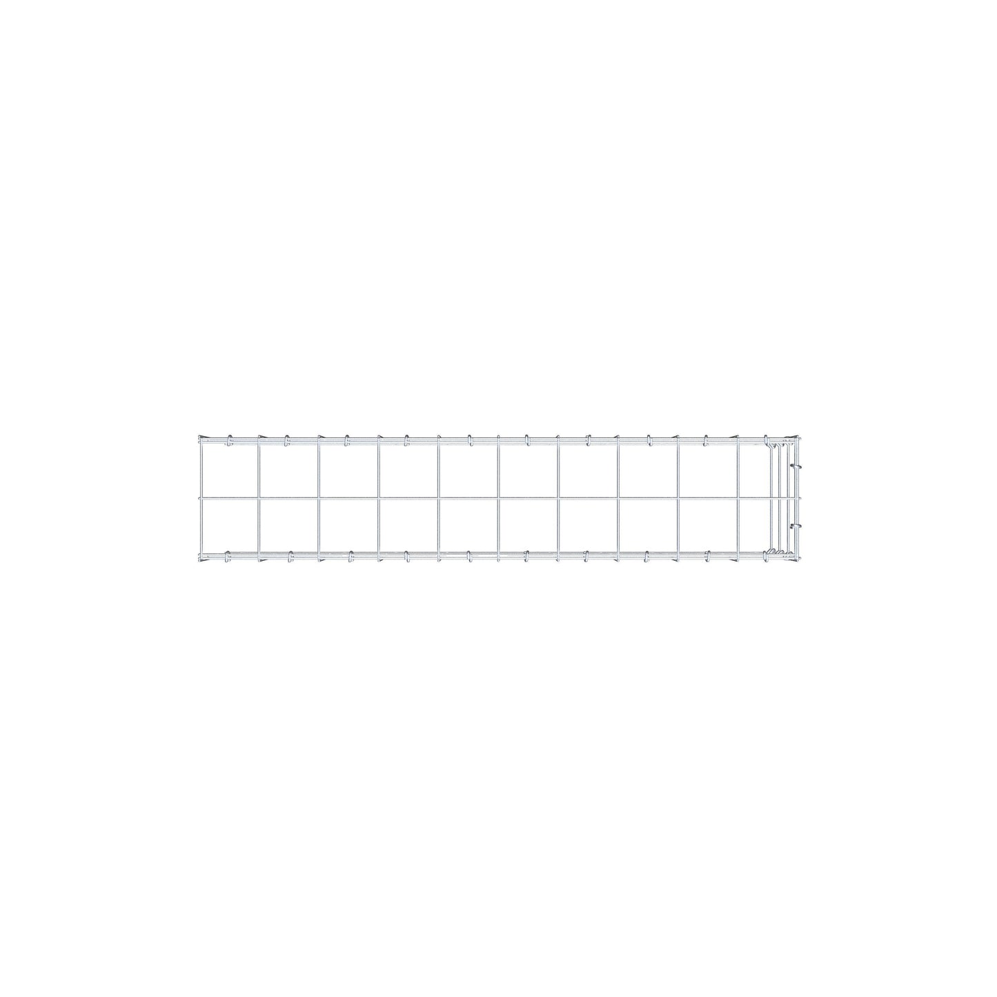 Gabião Tipo 4 100 cm x 30 cm x 20 cm (C x A x P), malhagem 10 cm x 10 cm, anel C