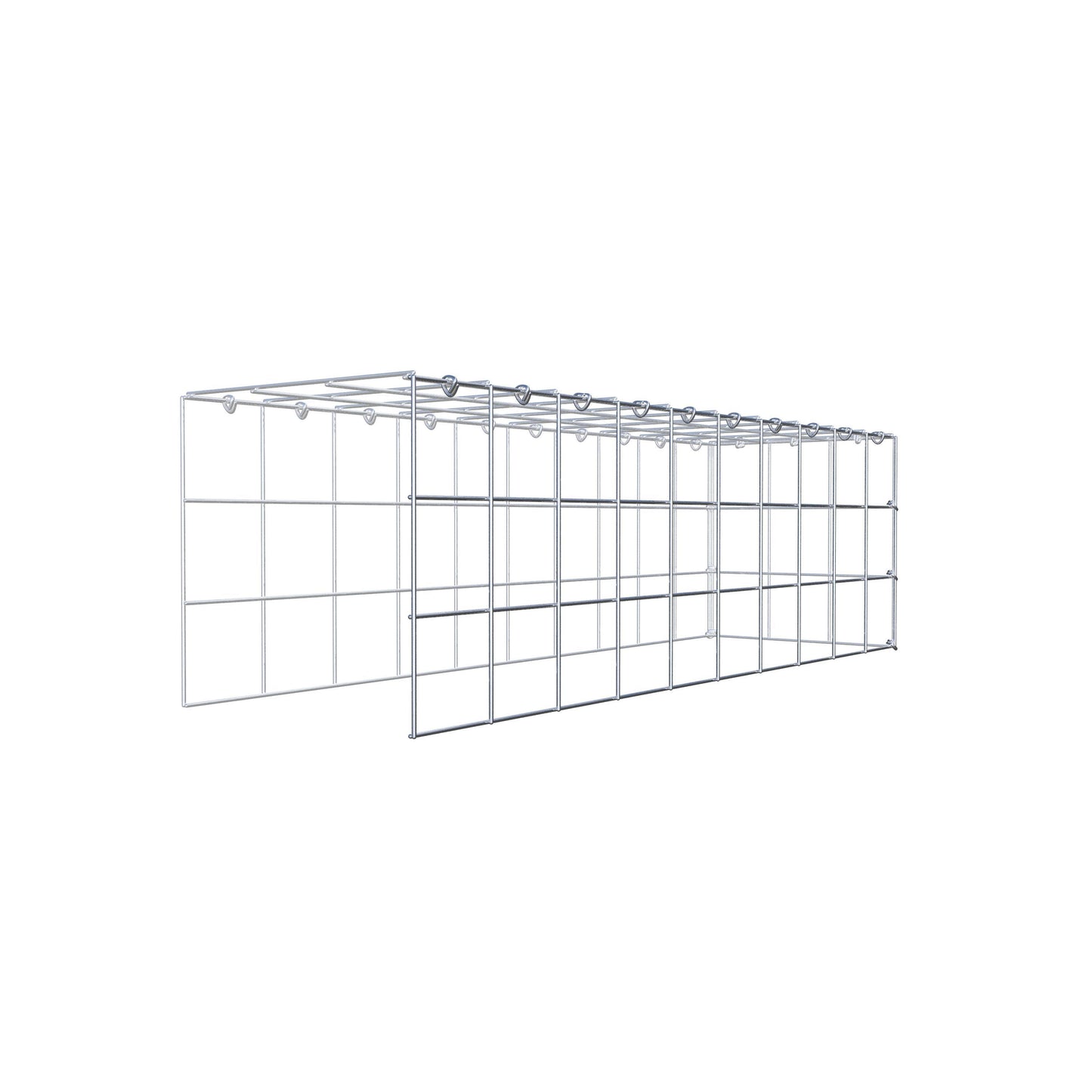 Gavión adicional tipo 4 100 cm x 30 cm x 30 cm (L x A x P), malla 10 cm x 10 cm, anillo en C