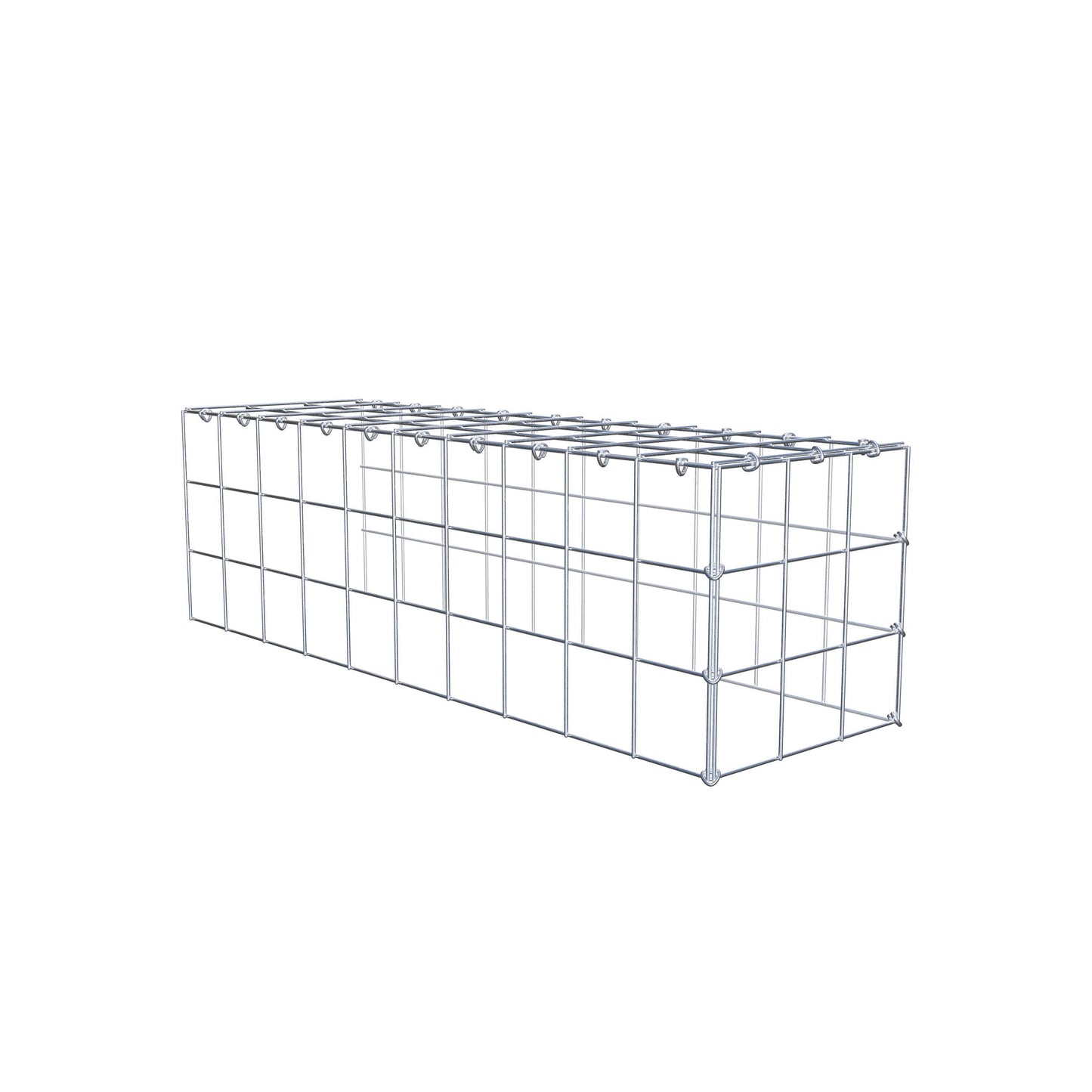 Gavión adicional tipo 4 100 cm x 30 cm x 30 cm (L x A x P), malla 10 cm x 10 cm, anillo en C