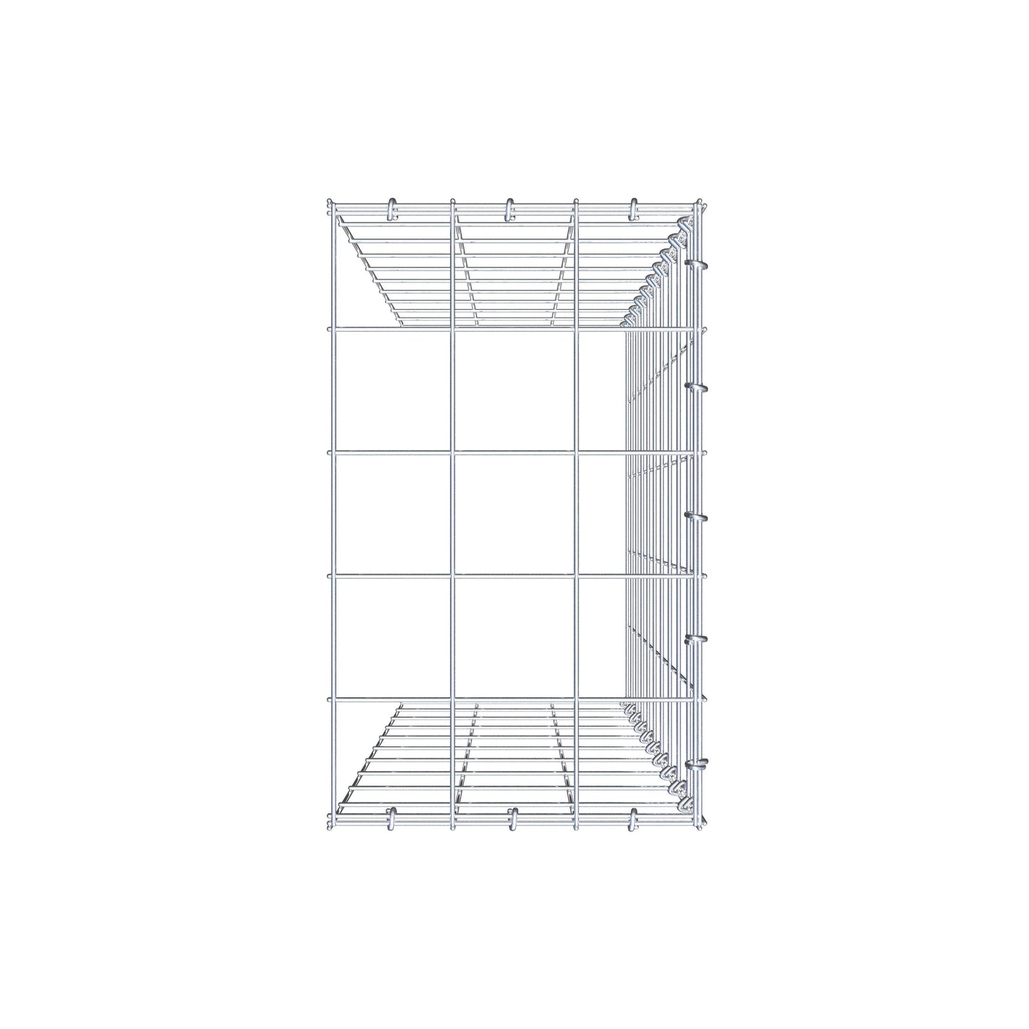 Gabião Tipo 4 100 cm x 30 cm x 50 cm (C x A x P), malhagem 10 cm x 10 cm, anel C