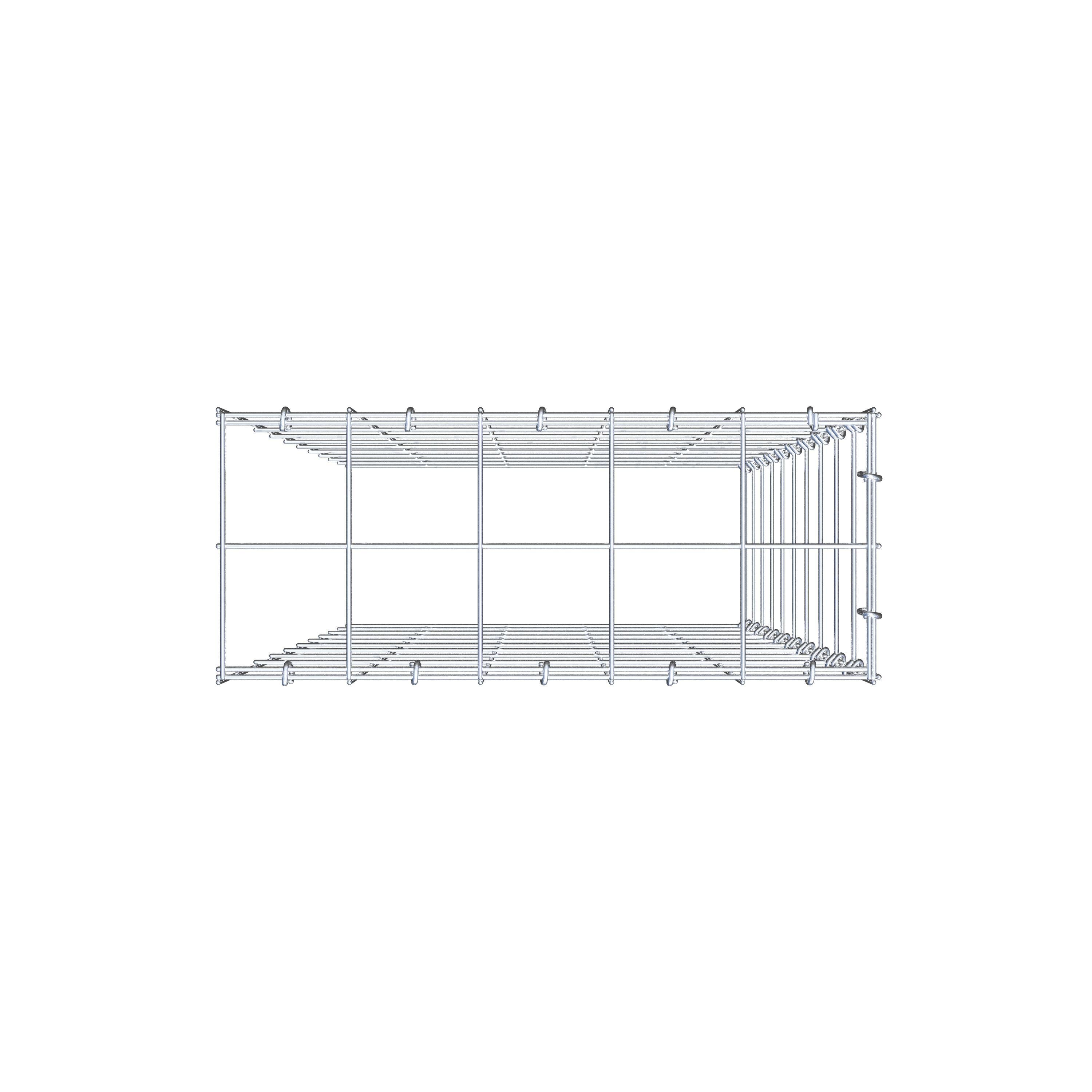 Gabião Tipo 4 100 cm x 50 cm x 20 cm (C x A x P), malhagem 10 cm x 10 cm, anel C