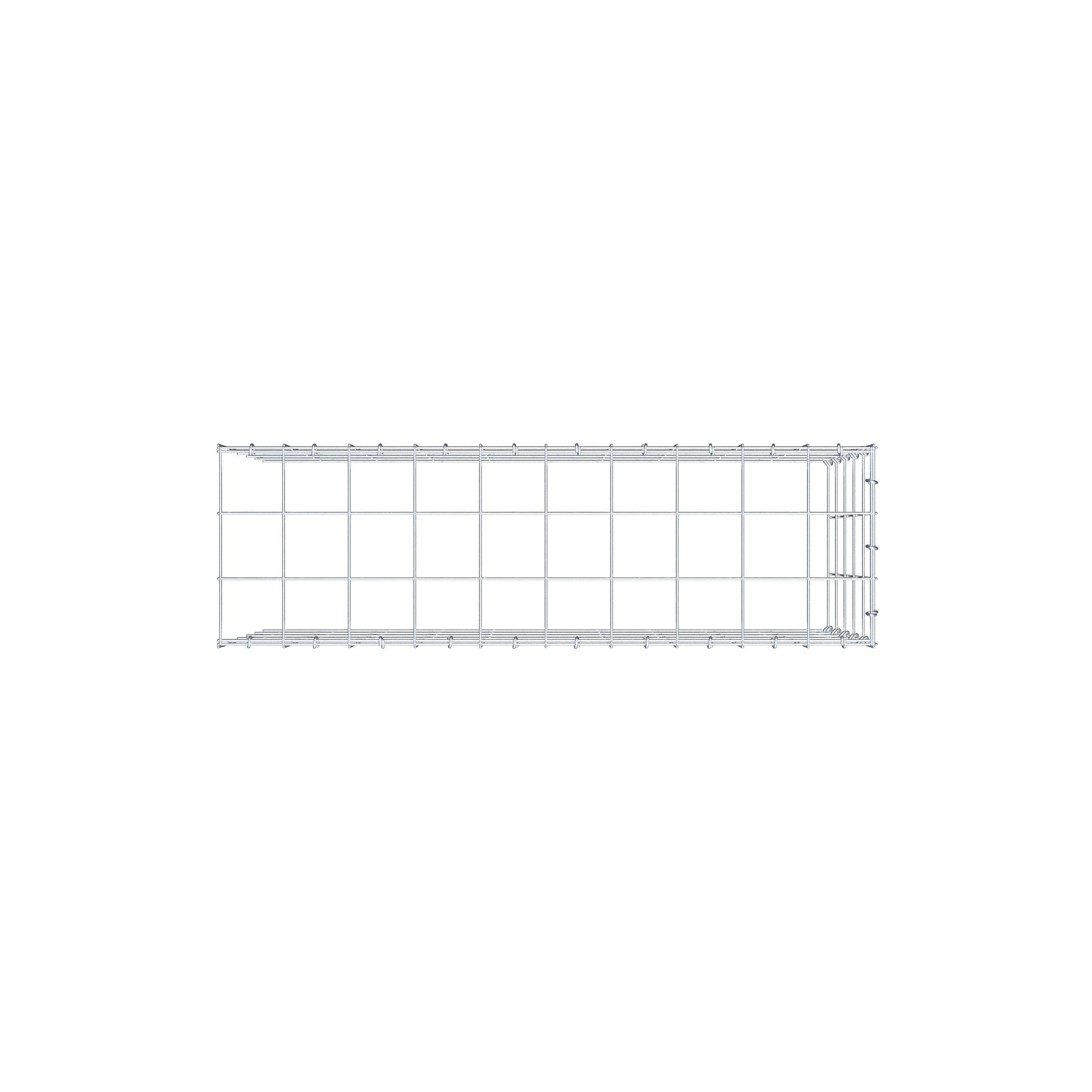 Anbaugabione Typ 4 100 cm x 50 cm x 30 cm (L x H x T), Maschenweite 10 cm x 10 cm, C-Ring