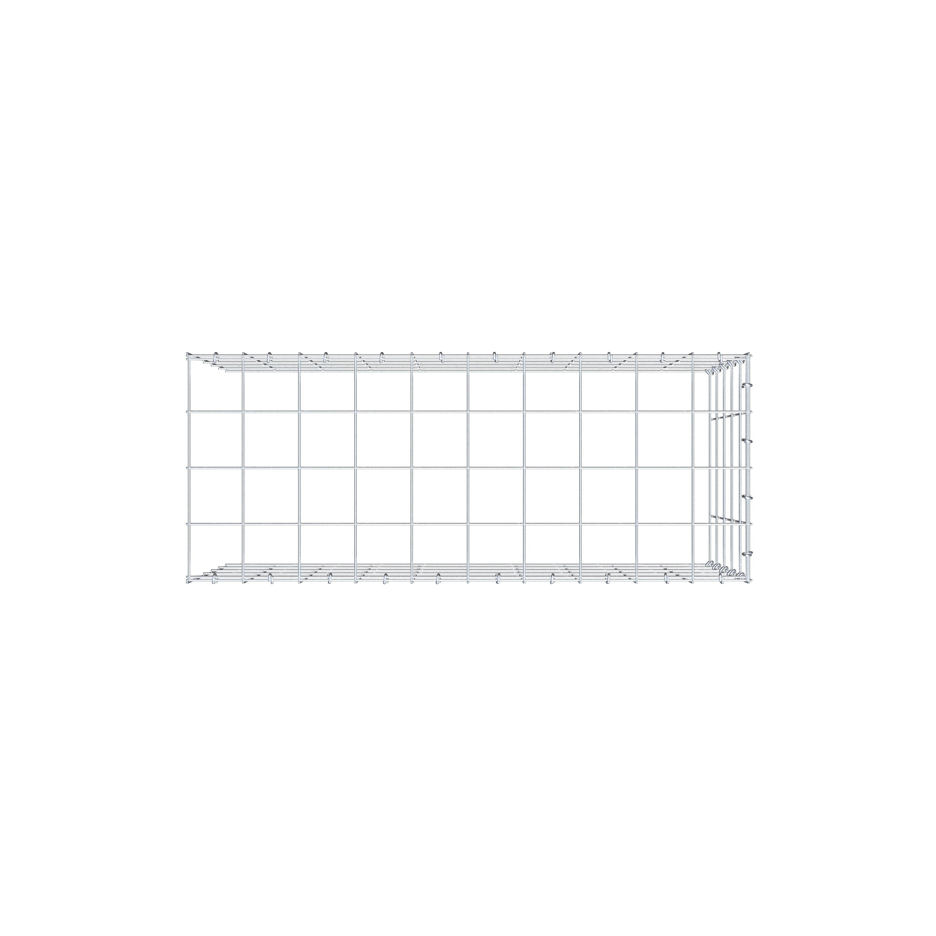 Pile aggiuntivo tipo 4 100 cm x 50 cm x 40 cm (L x H x P), maglia 10 cm x 10 cm, anello a C