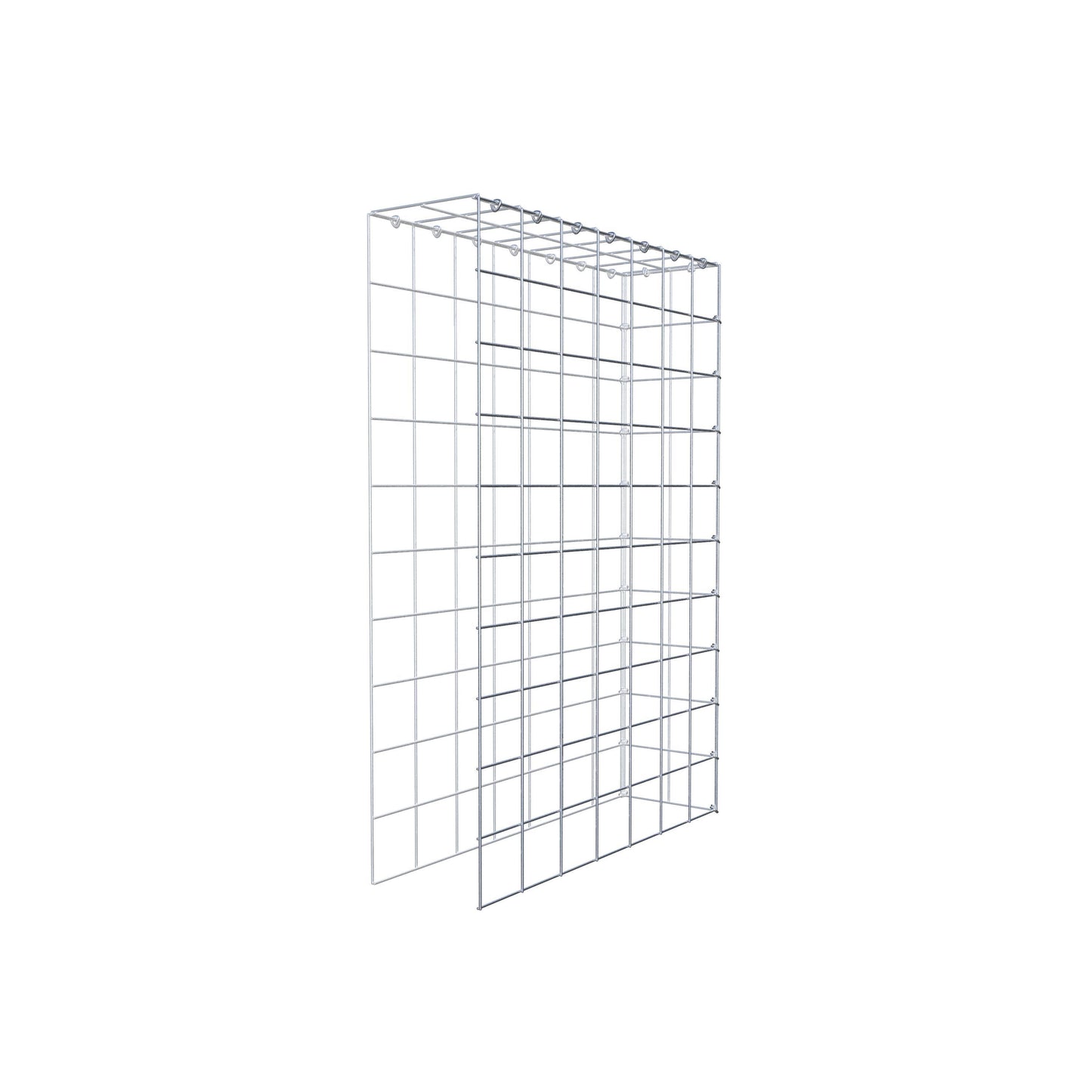 Monteret gabion type 4 100 cm x 70 cm x 20 cm (L x H x D), maskestørrelse 10 cm x 10 cm, C-ring