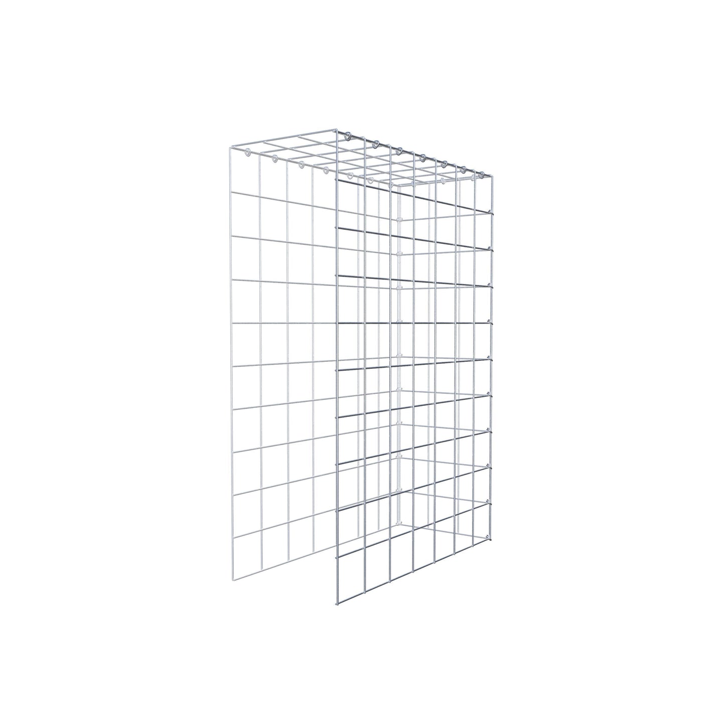 Monteret gabion type 4 100 cm x 70 cm x 30 cm (L x H x D), maskestørrelse 10 cm x 10 cm, C-ring