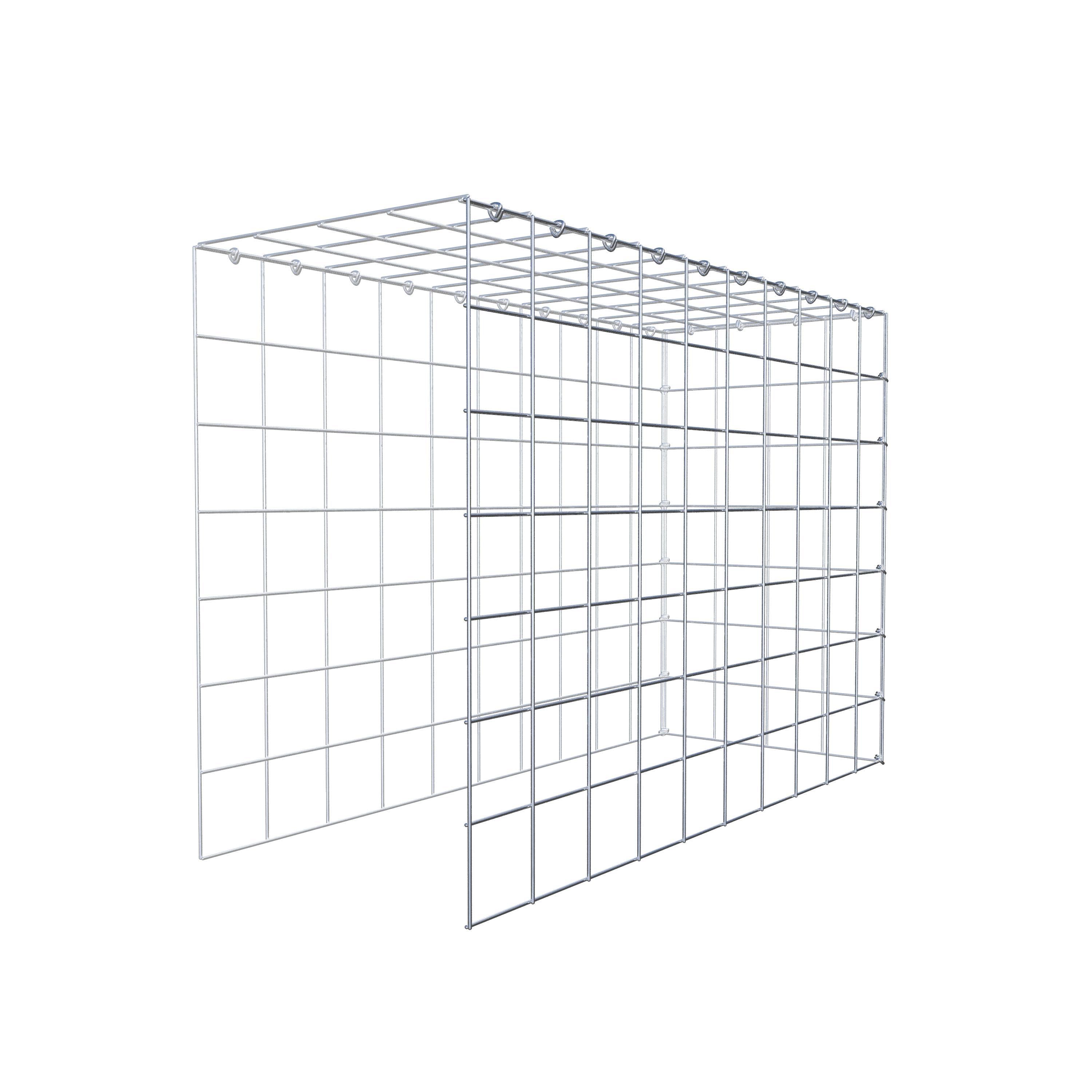 Monteret gabion type 4 100 cm x 70 cm x 40 cm (L x H x D), maskestørrelse 10 cm x 10 cm, C-ring