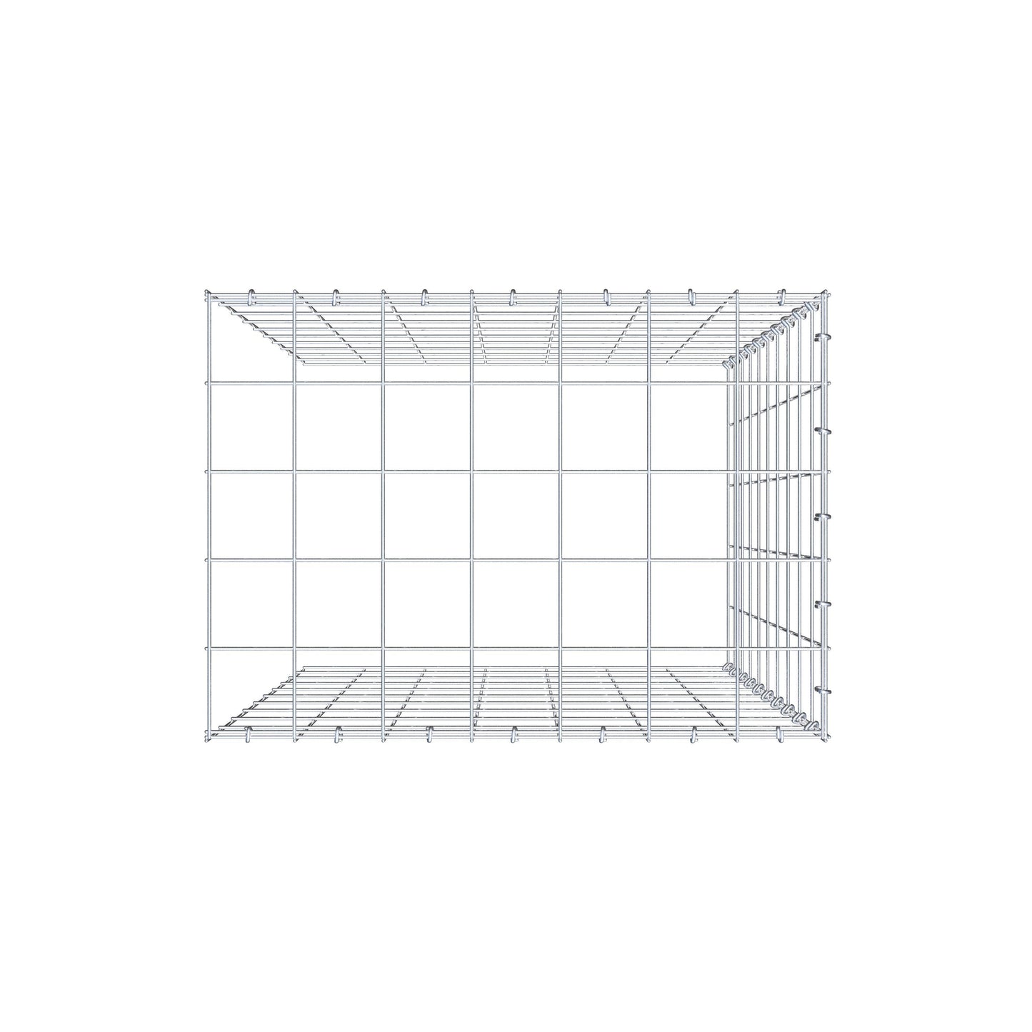 Anbaugabione Typ 4 100 cm x 70 cm x 50 cm (L x H x T), Maschenweite 10 cm x 10 cm, C-Ring