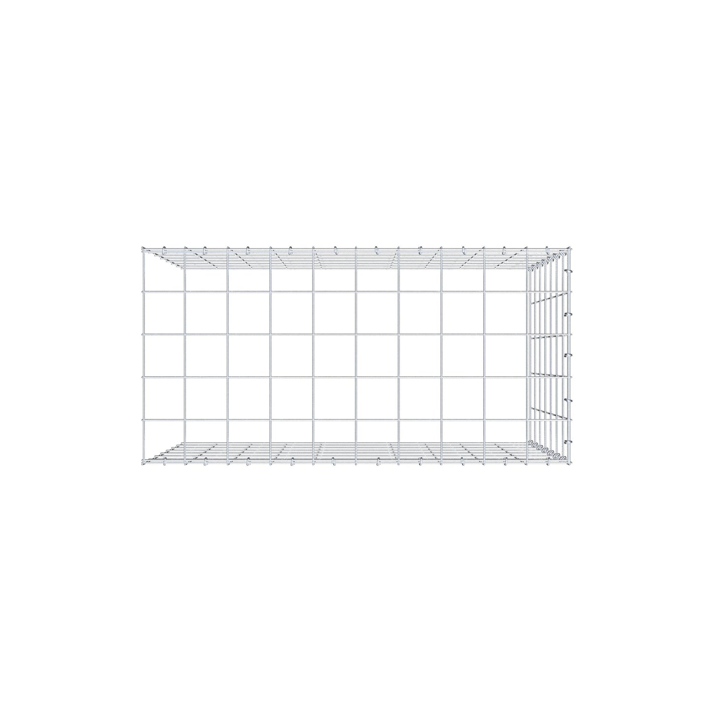 Anbaugabione Typ 4 100 cm x 70 cm x 50 cm (L x H x T), Maschenweite 10 cm x 10 cm, C-Ring